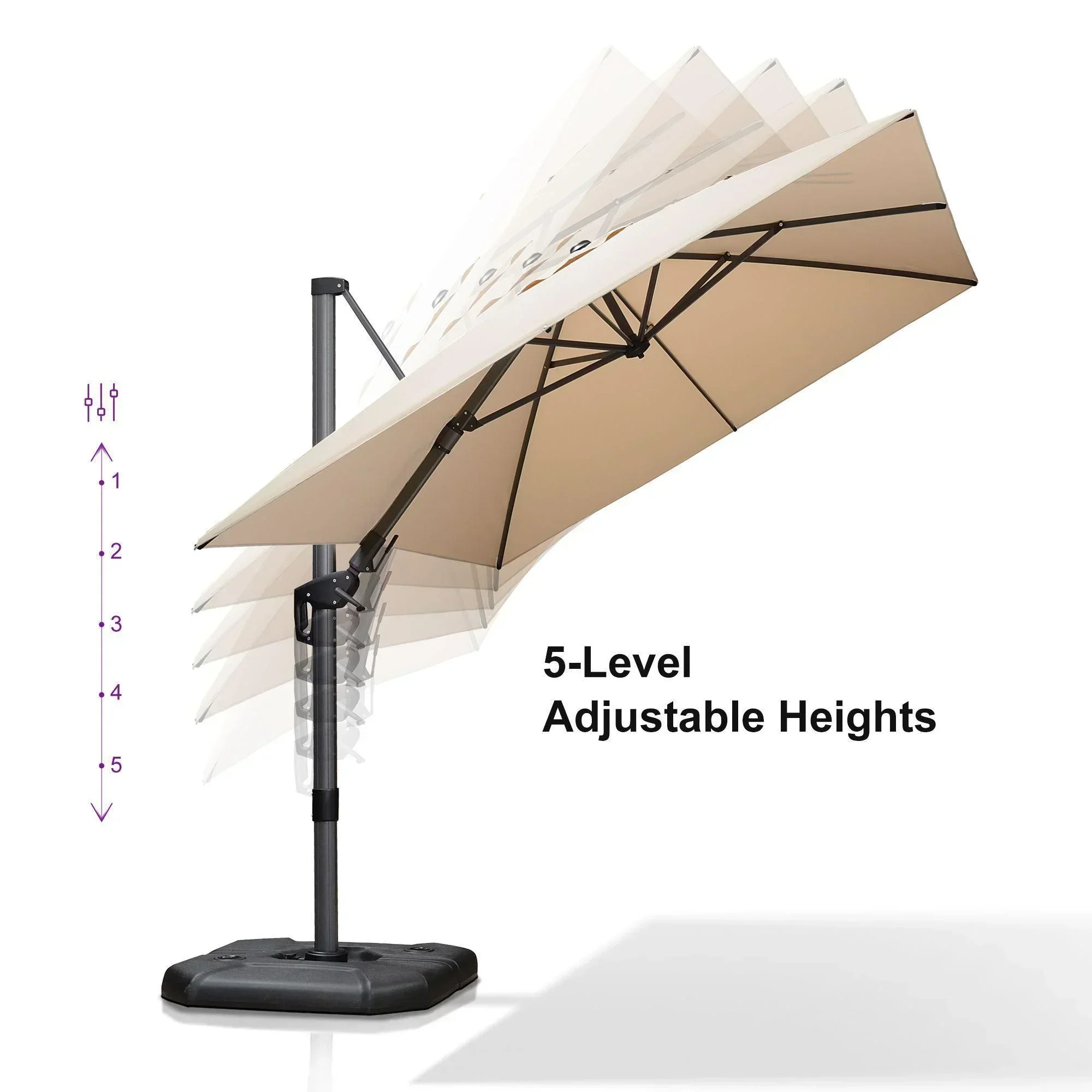 PURPLE LEAF Best Value Cantilever Patio Umbrella with Left-Right Tilt and 360° Swivel - Image 147
