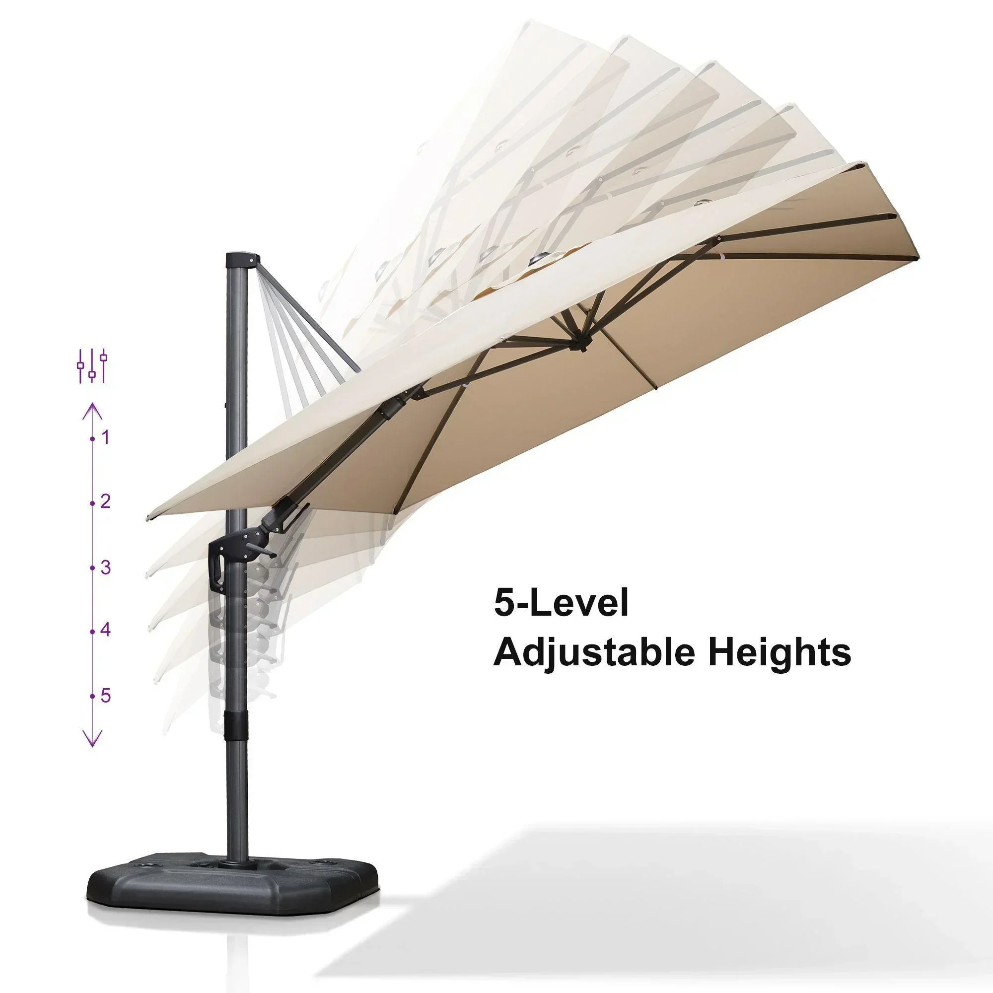 PURPLE LEAF Best Value Cantilever Patio Umbrella with Left-Right Tilt and 360° Swivel - Image 154