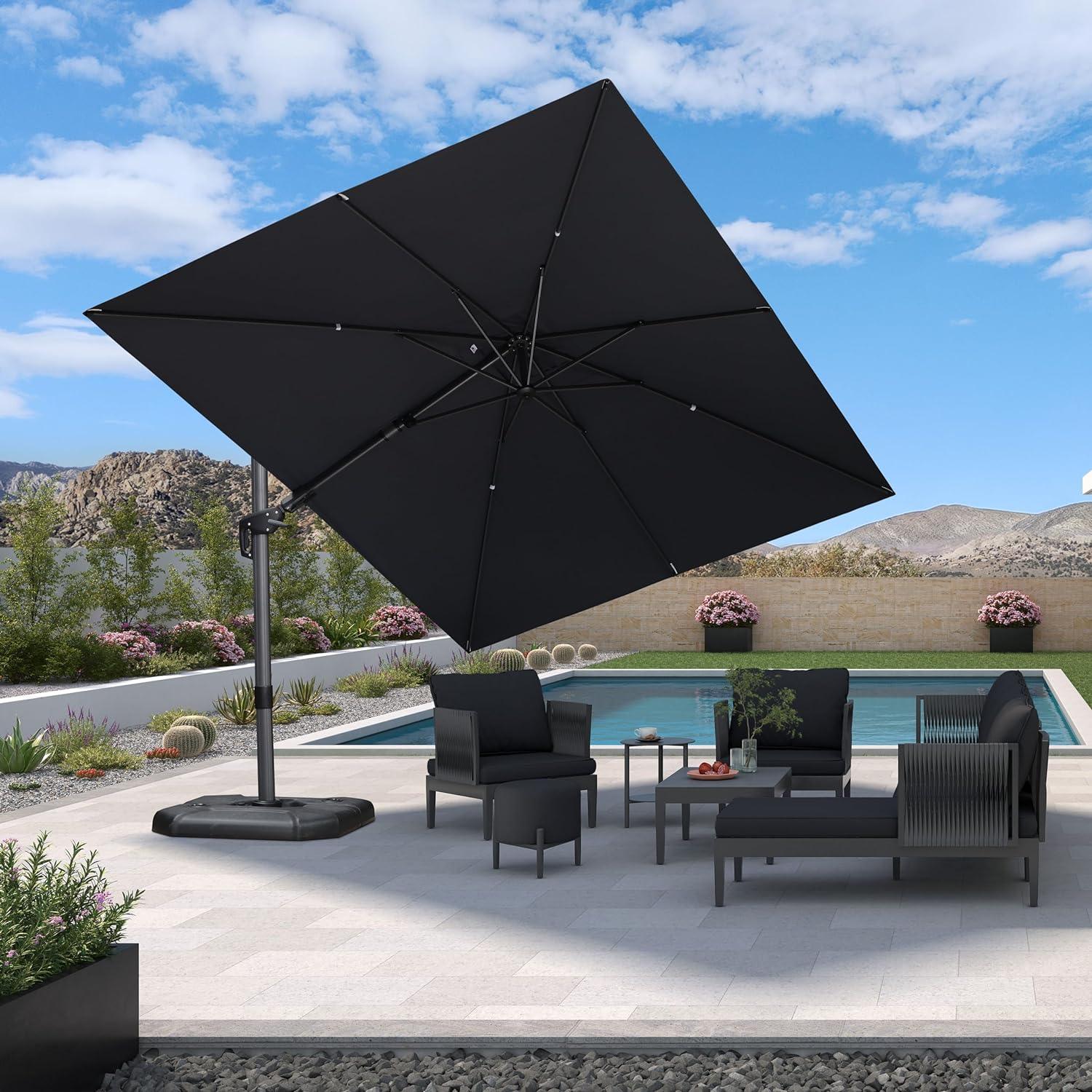 PURPLE LEAF Best Value Cantilever Patio Umbrella with Left-Right Tilt and 360° Swivel - Image 23
