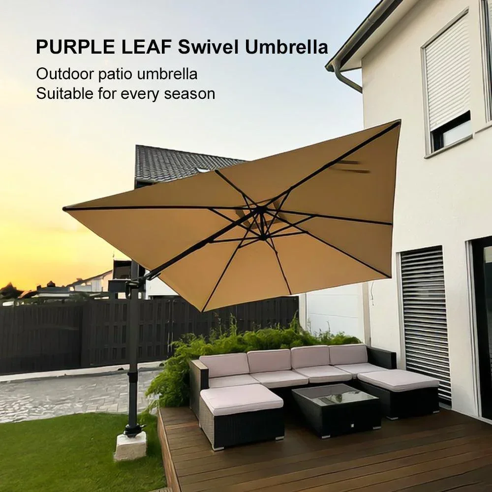 PURPLE LEAF Best Value Cantilever Patio Umbrella with Left-Right Tilt and 360° Swivel - Image 168