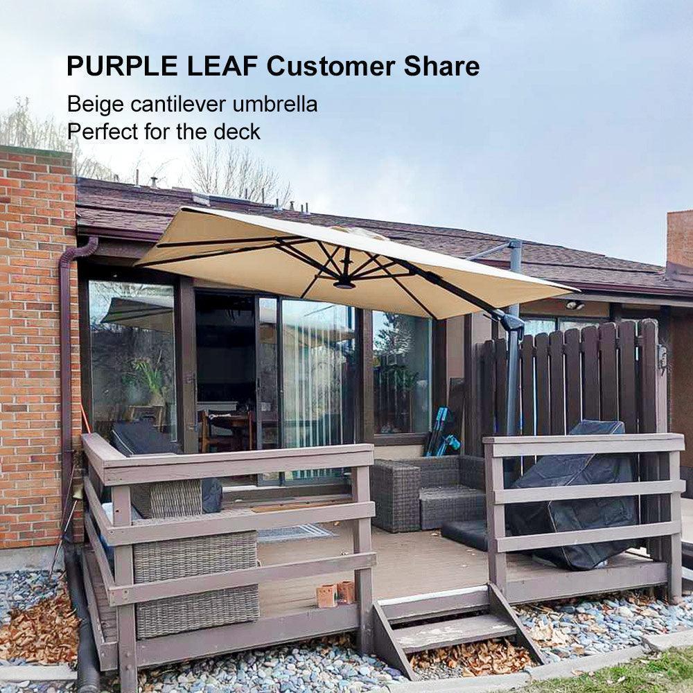 PURPLE LEAF Best Value Cantilever Patio Umbrella with Left-Right Tilt and 360° Swivel - Image 169