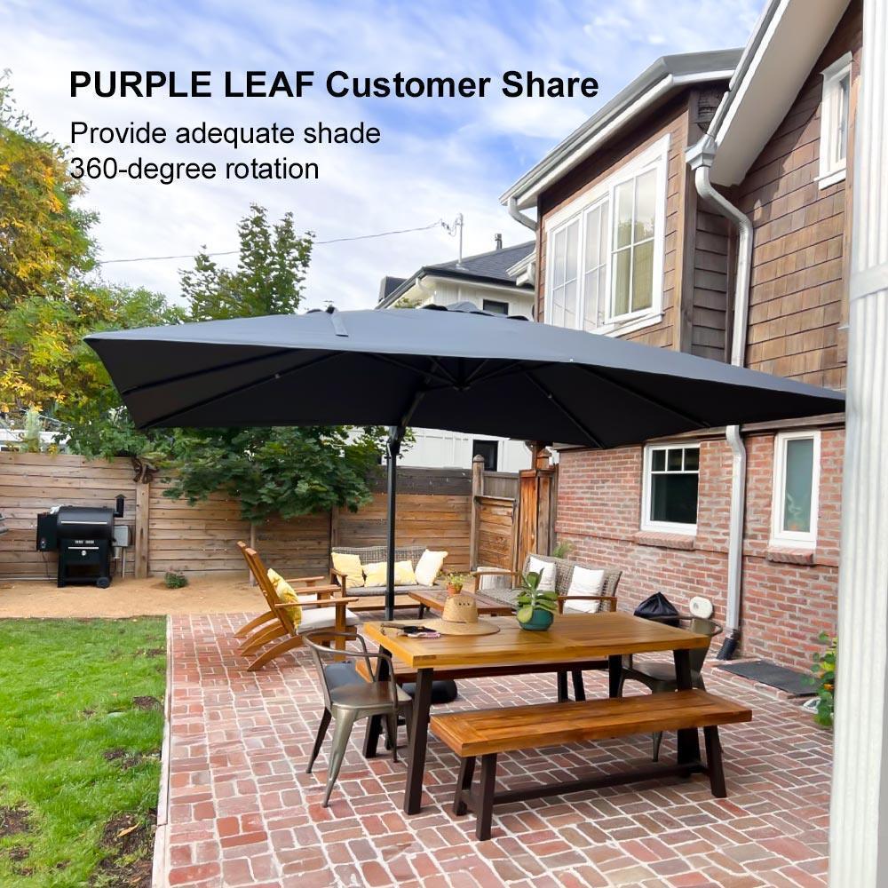 PURPLE LEAF Best Value Cantilever Patio Umbrella with Left-Right Tilt and 360° Swivel - Image 172