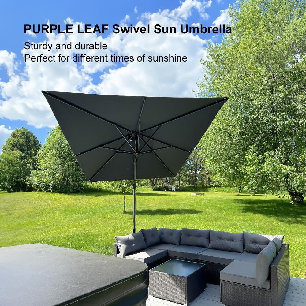 PURPLE LEAF Best Value Cantilever Patio Umbrella with Left-Right Tilt and 360° Swivel - Image 173