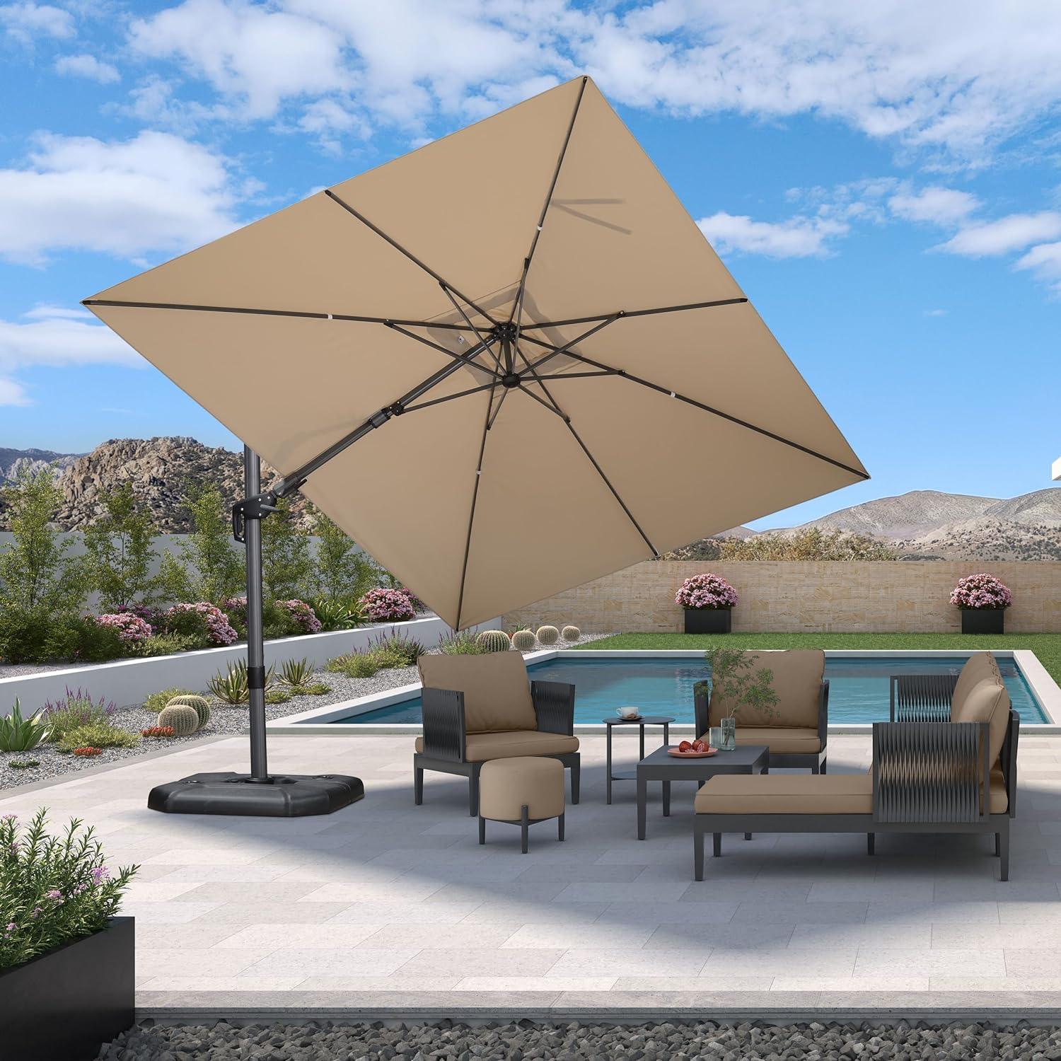 PURPLE LEAF Best Value Cantilever Patio Umbrella with Left-Right Tilt and 360° Swivel - Image 24