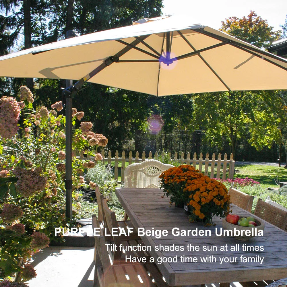 PURPLE LEAF Best Value Cantilever Patio Umbrella with Left-Right Tilt and 360° Swivel - Image 175