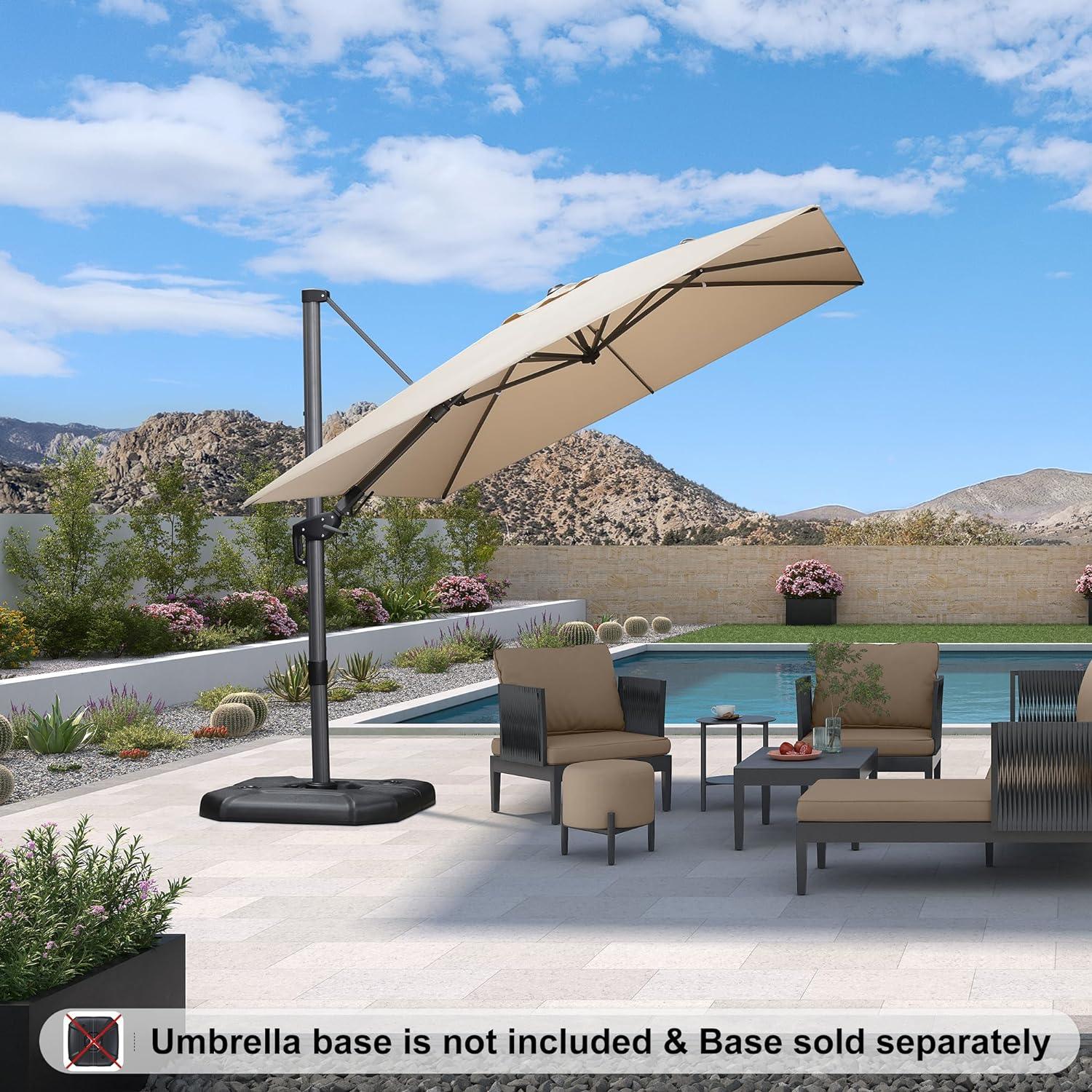 PURPLE LEAF Best Value Cantilever Patio Umbrella with Left-Right Tilt and 360° Swivel - Image 25