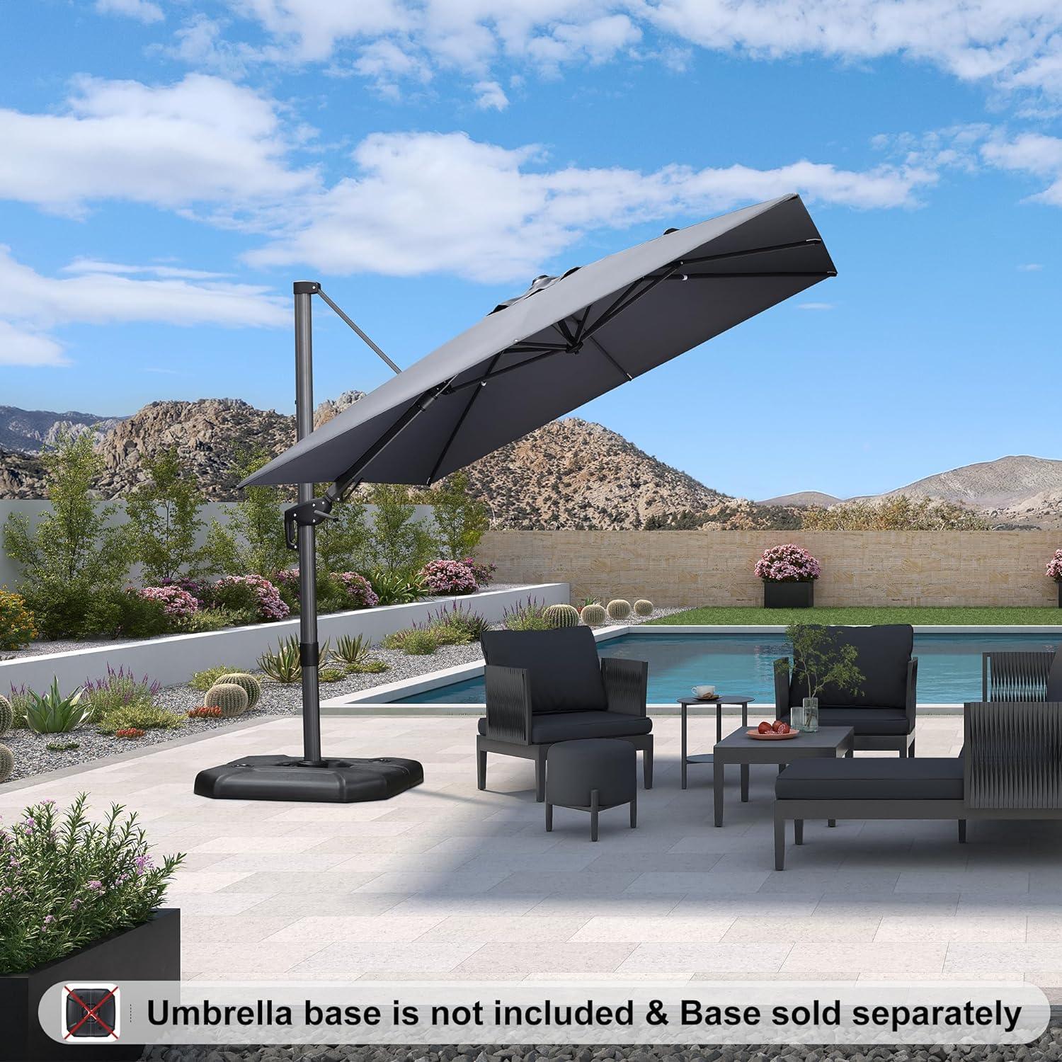 PURPLE LEAF Best Value Cantilever Patio Umbrella with Left-Right Tilt and 360° Swivel - Image 27