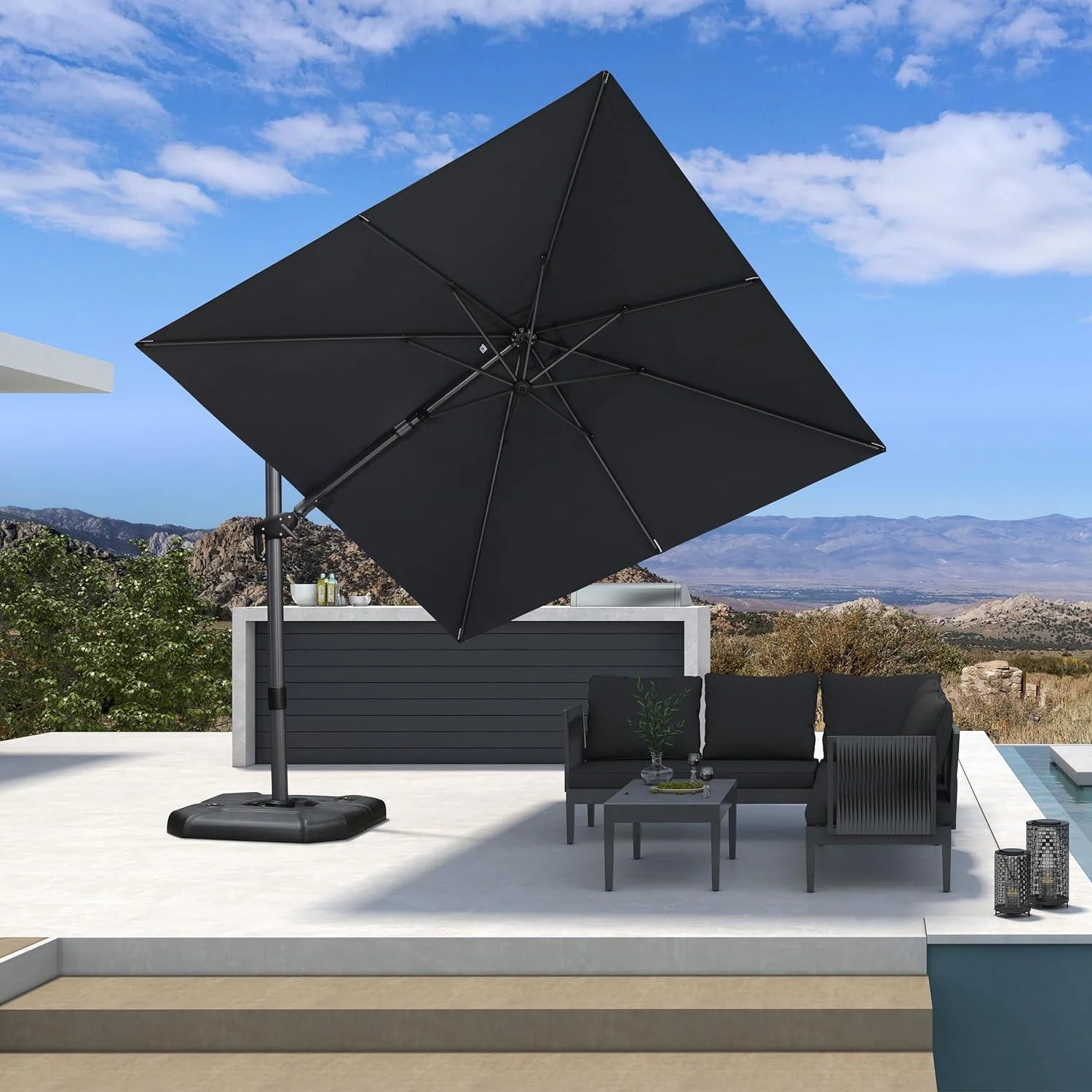 PURPLE LEAF Best Value Cantilever Patio Umbrella with Left-Right Tilt and 360° Swivel - Image 30