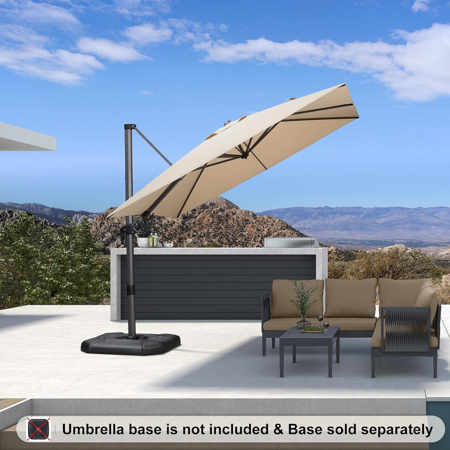 PURPLE LEAF Best Value Cantilever Patio Umbrella with Left-Right Tilt and 360° Swivel - Image 35