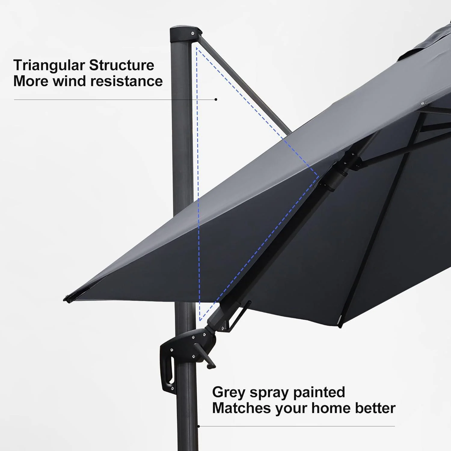 PURPLE LEAF Best Value Cantilever Patio Umbrella with Left-Right Tilt and 360° Swivel - Image 43