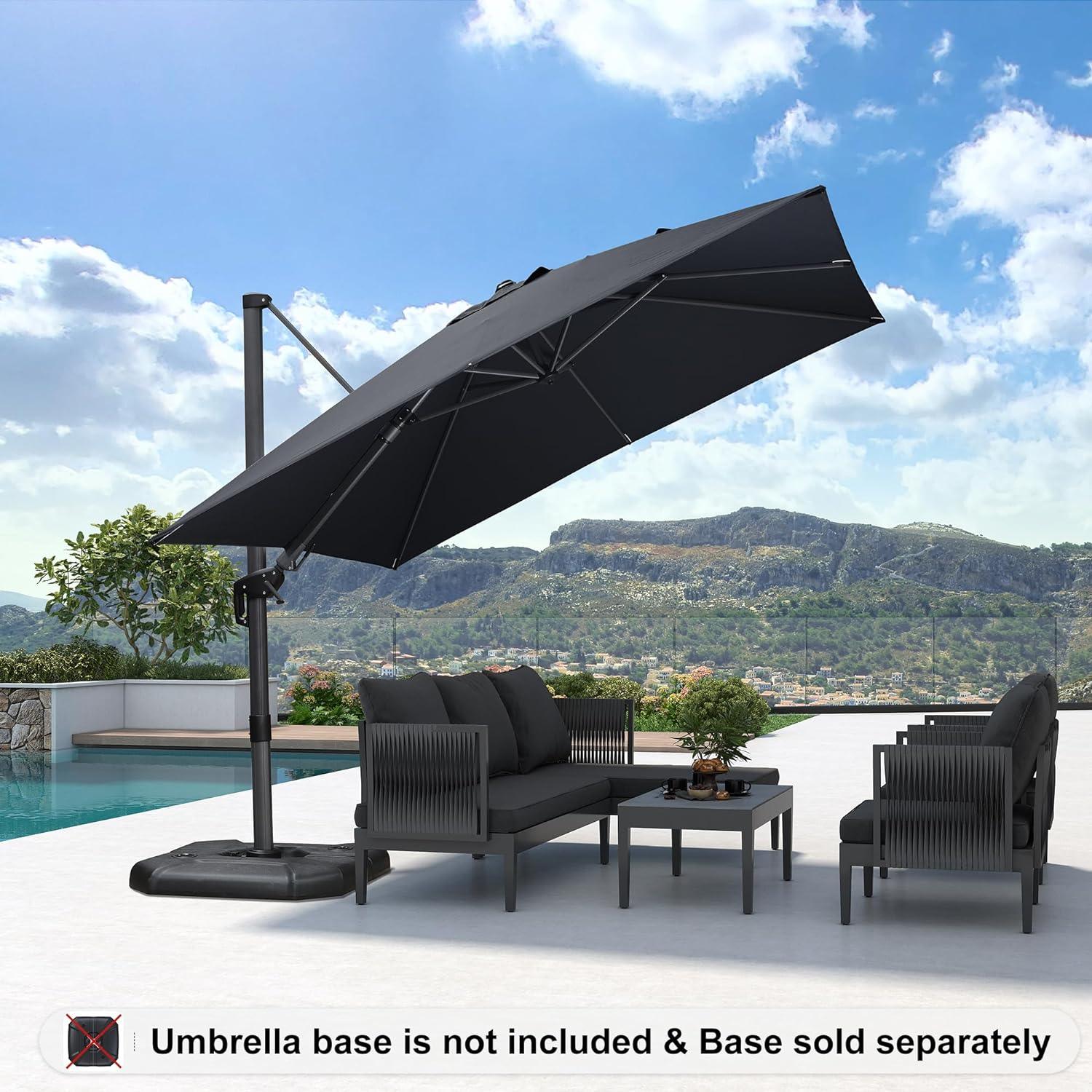 PURPLE LEAF Best Value Cantilever Patio Umbrella with Left-Right Tilt and 360° Swivel - Image 45