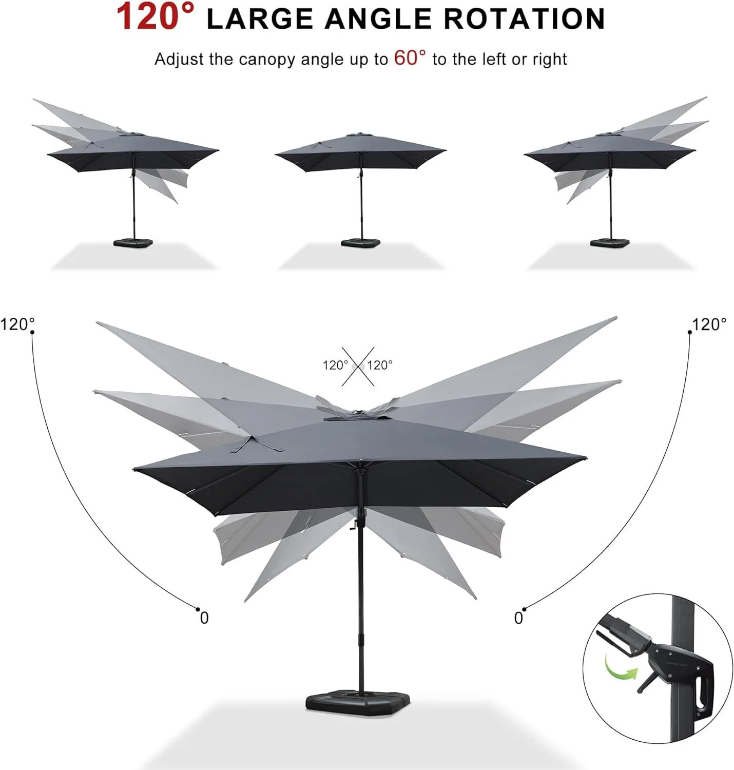 PURPLE LEAF Best Value Cantilever Patio Umbrella with Left-Right Tilt and 360° Swivel - Image 46