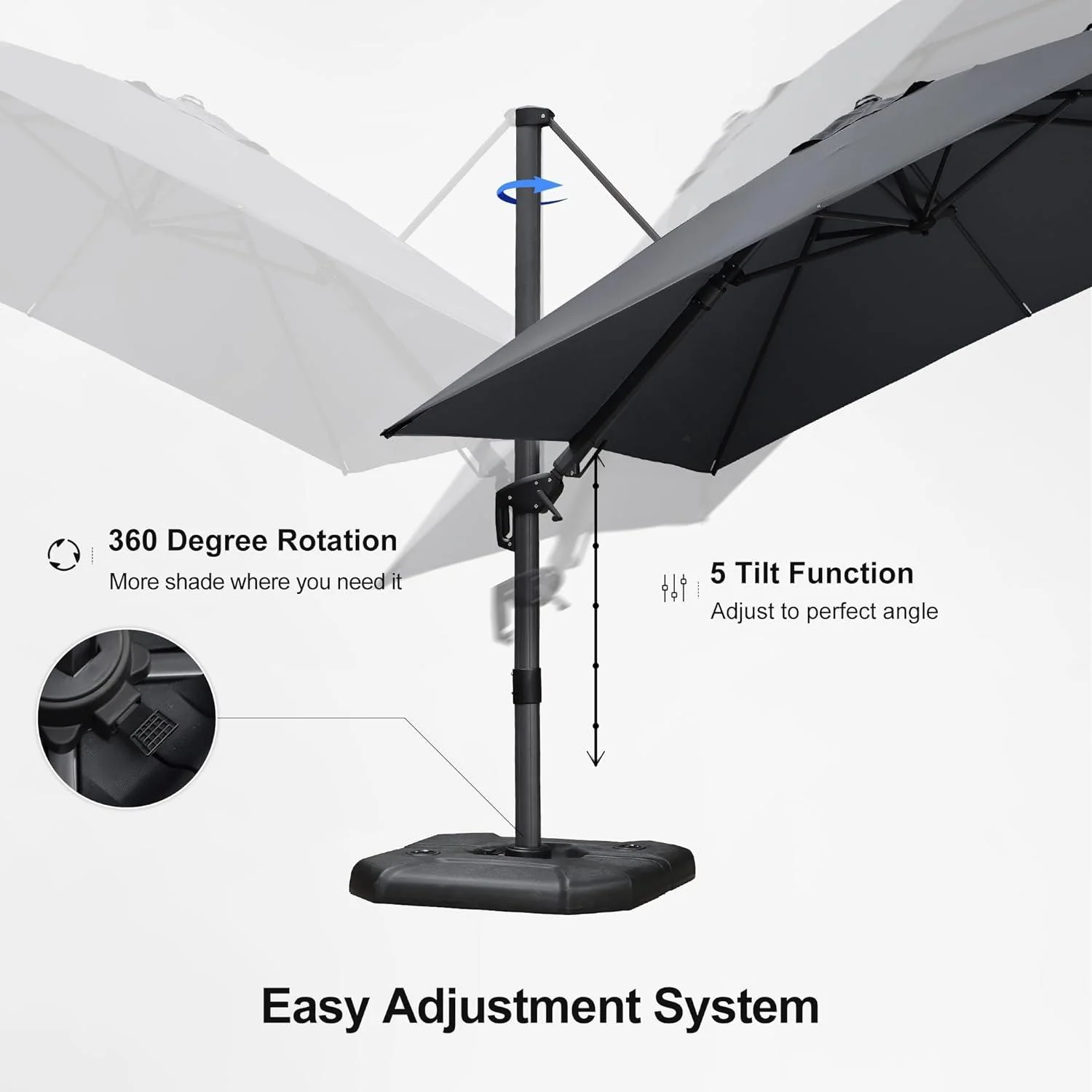 PURPLE LEAF Best Value Cantilever Patio Umbrella with Left-Right Tilt and 360° Swivel - Image 49