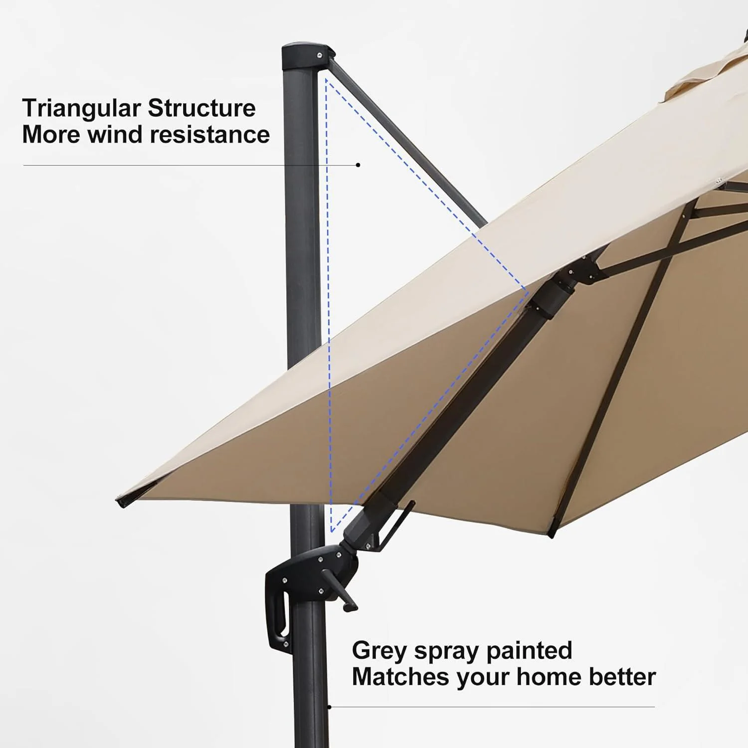 PURPLE LEAF Best Value Cantilever Patio Umbrella with Left-Right Tilt and 360° Swivel - Image 50