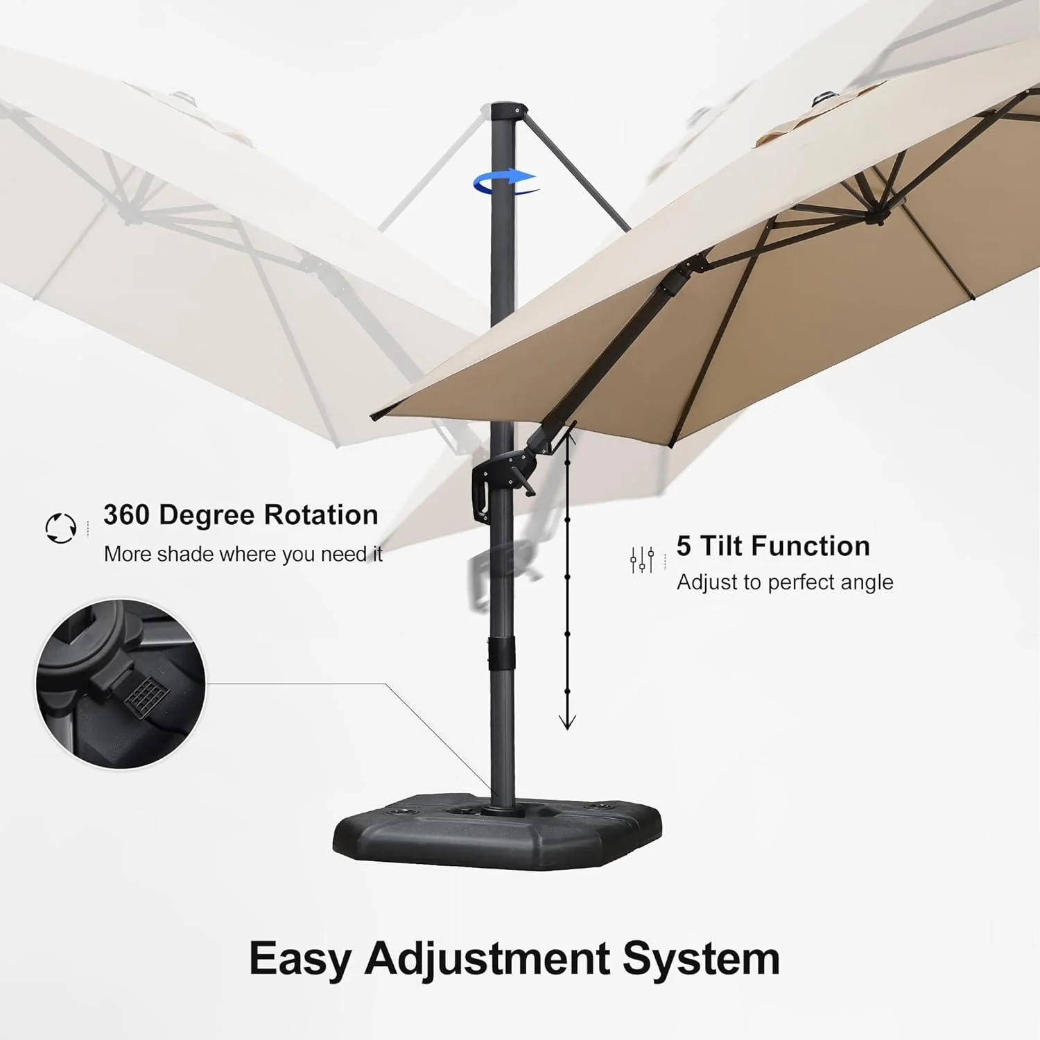 PURPLE LEAF Best Value Cantilever Patio Umbrella with Left-Right Tilt and 360° Swivel - Image 51