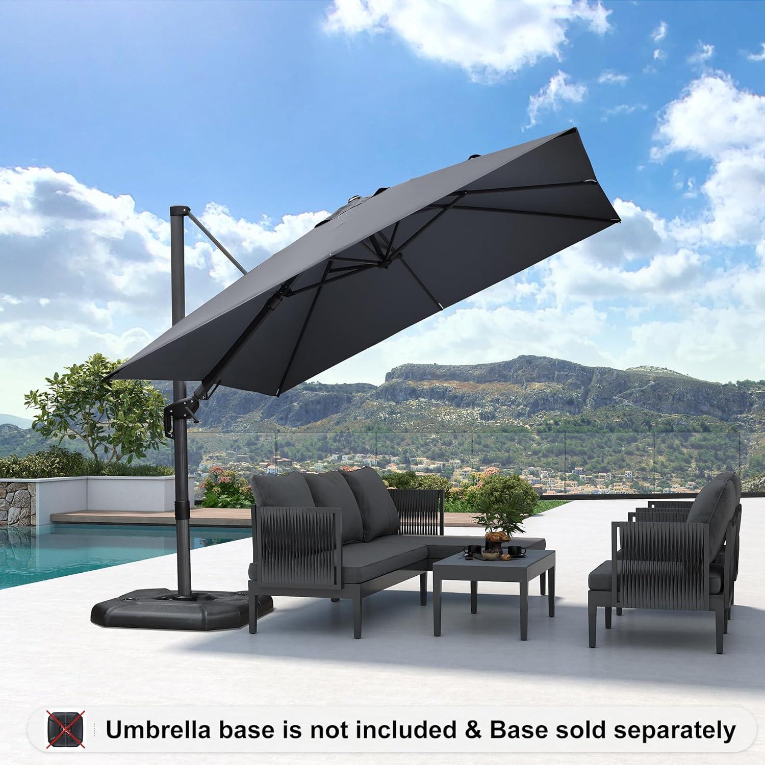 PURPLE LEAF Best Value Cantilever Patio Umbrella with Left-Right Tilt and 360° Swivel - Image 54