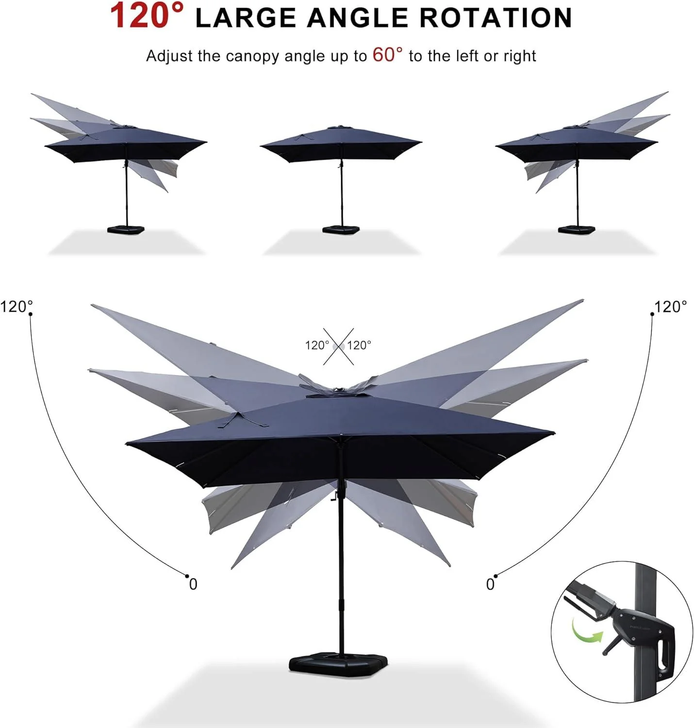 PURPLE LEAF Best Value Cantilever Patio Umbrella with Left-Right Tilt and 360° Swivel - Image 55