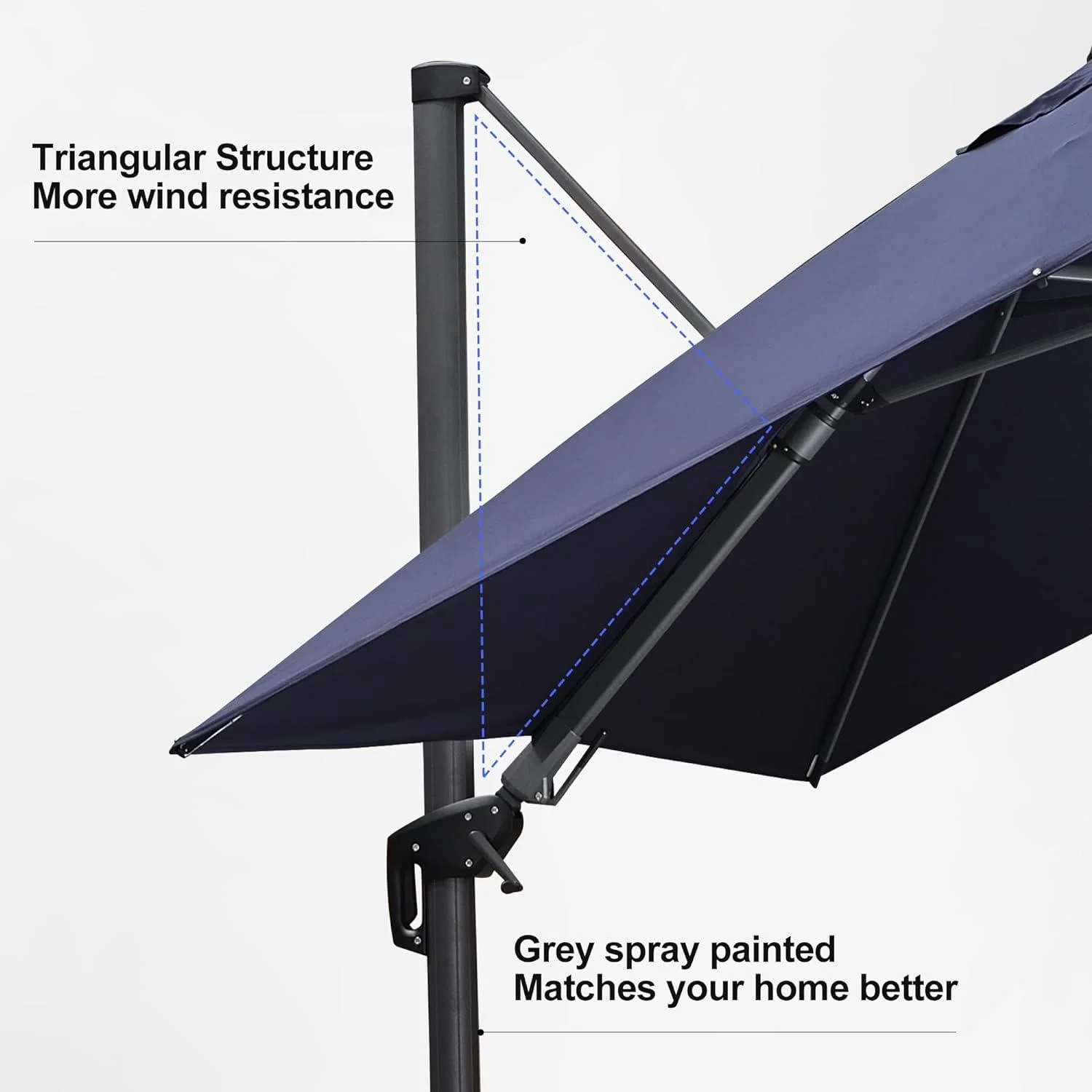 PURPLE LEAF Best Value Cantilever Patio Umbrella with Left-Right Tilt and 360° Swivel - Image 59