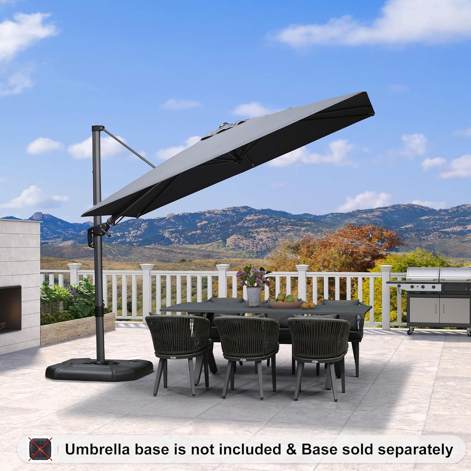 PURPLE LEAF Best Value Cantilever Patio Umbrella with Left-Right Tilt and 360° Swivel - Image 12