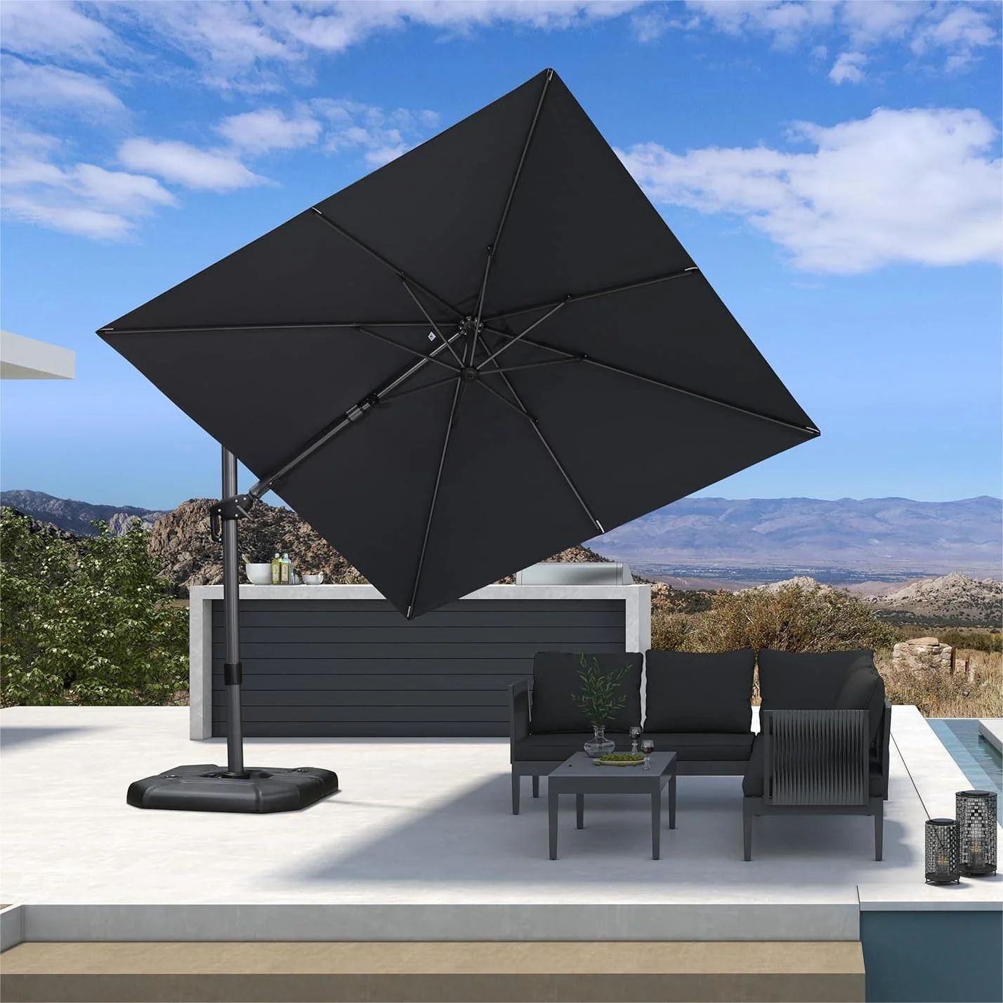 PURPLE LEAF Best Value Cantilever Patio Umbrella with Left-Right Tilt and 360° Swivel - Image 69