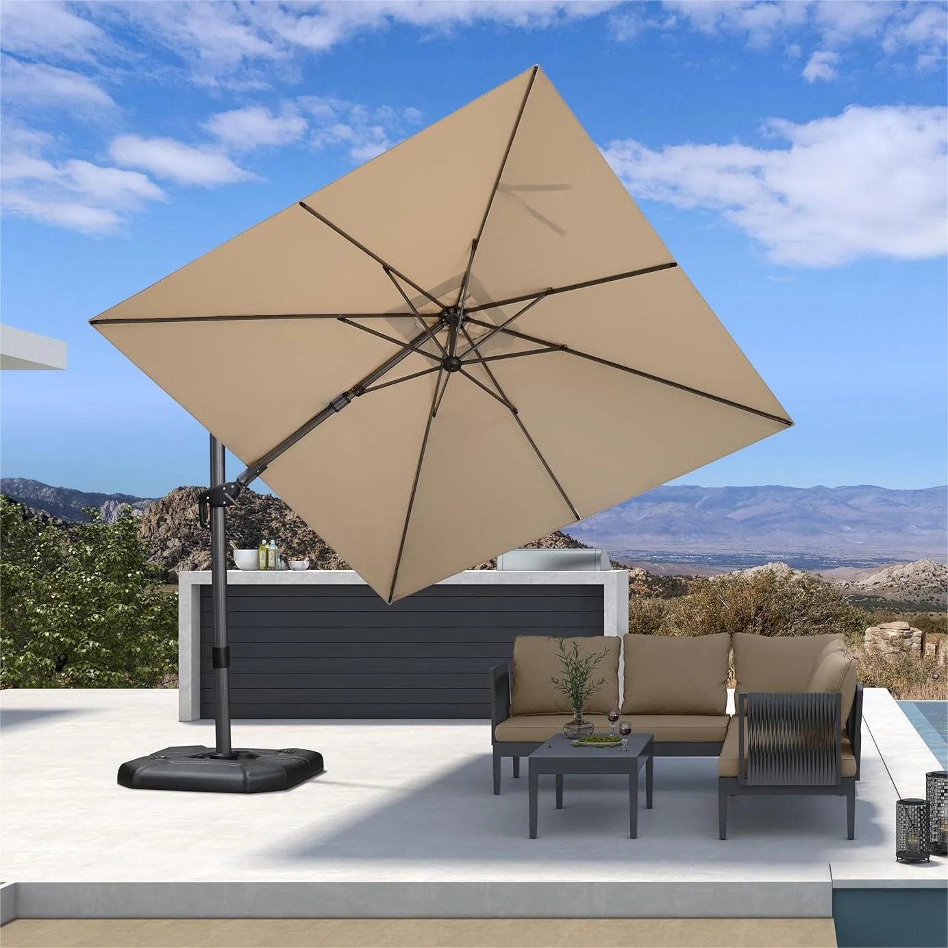 PURPLE LEAF Best Value Cantilever Patio Umbrella with Left-Right Tilt and 360° Swivel - Image 70