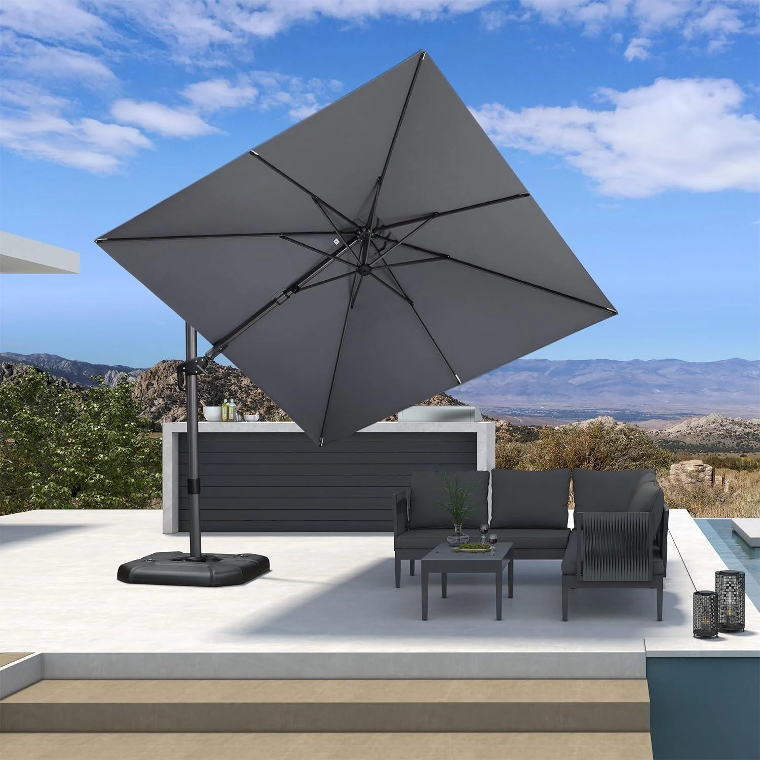 PURPLE LEAF Best Value Cantilever Patio Umbrella with Left-Right Tilt and 360° Swivel - Image 71