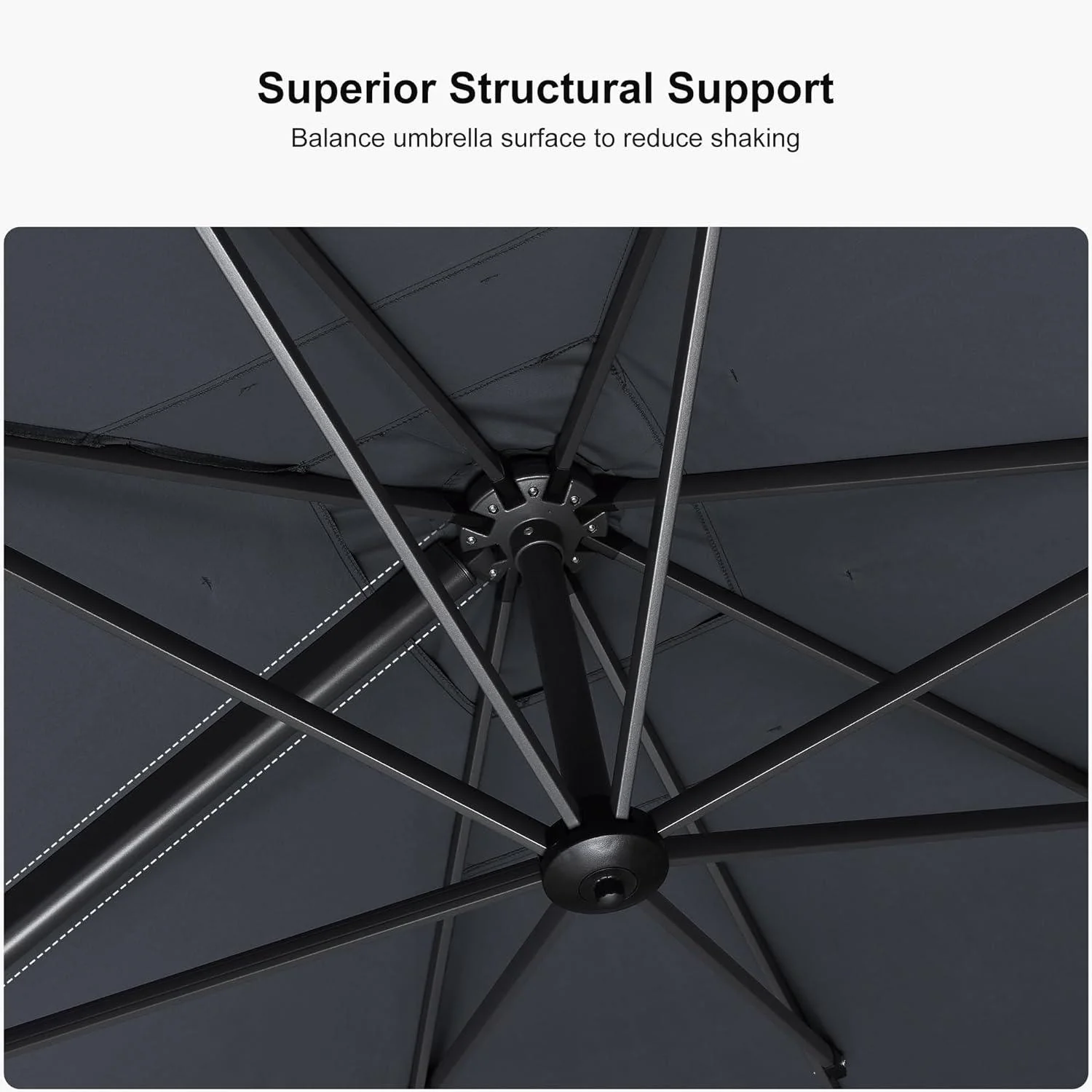 PURPLE LEAF Best Value Cantilever Patio Umbrella with Left-Right Tilt and 360° Swivel - Image 14