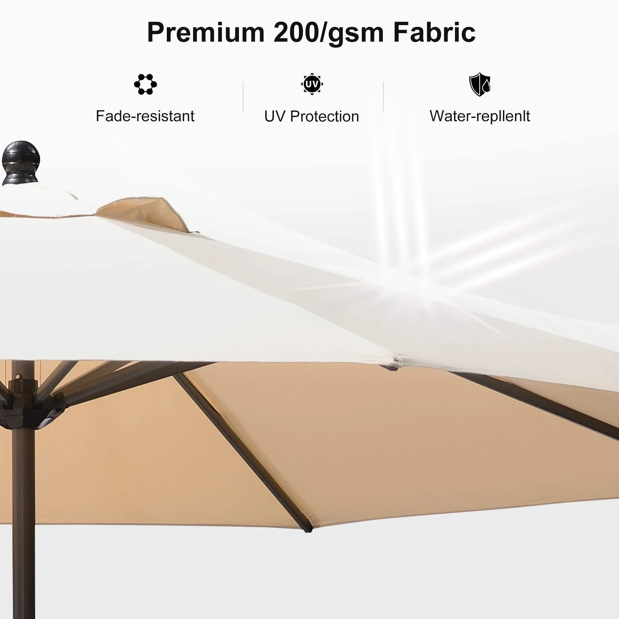 PURPLE LEAF Aluminum Market Patio Umbrella Commercial Outdoor Garden Umbrella - Image 11