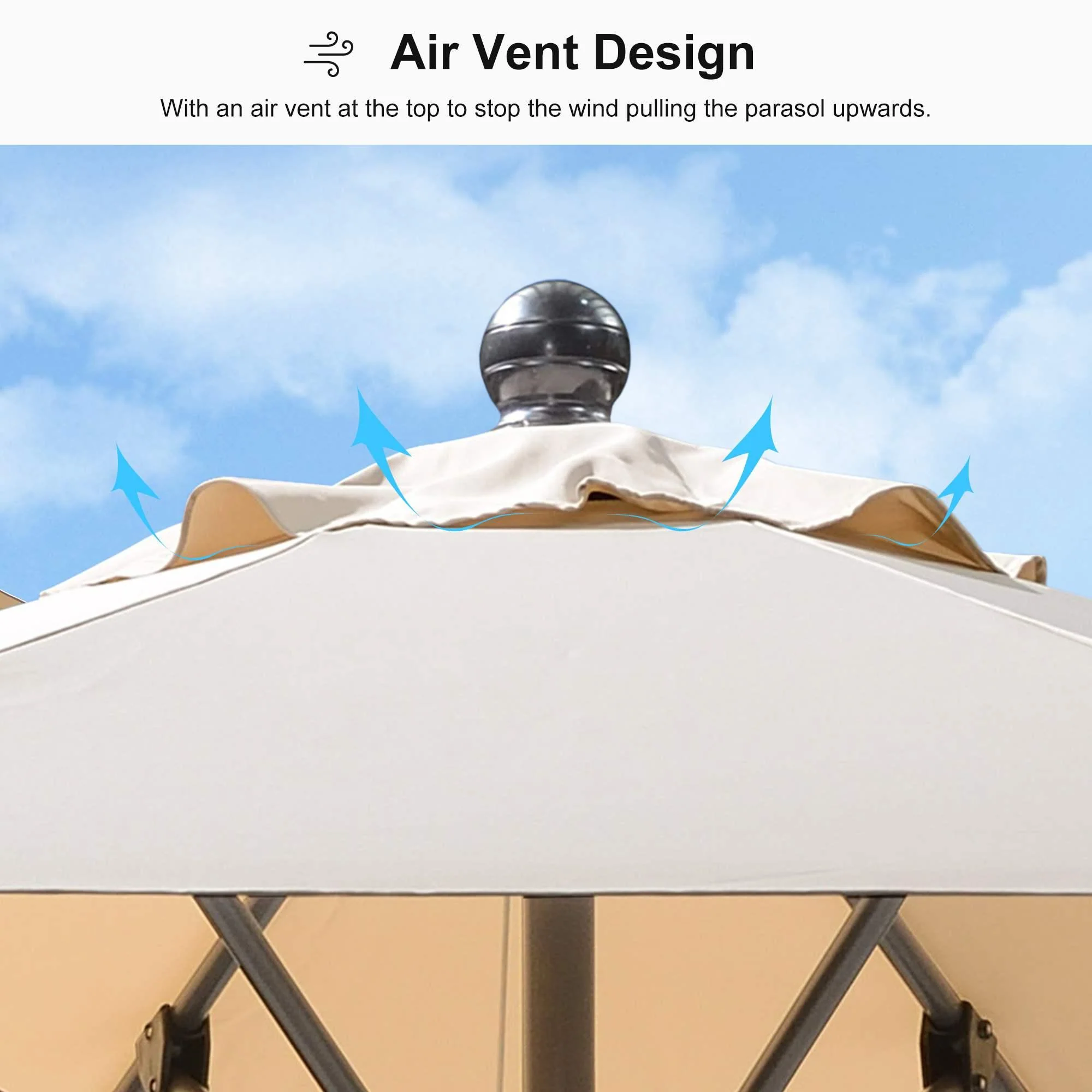 PURPLE LEAF Aluminum Market Patio Umbrella Commercial Outdoor Garden Umbrella - Image 12