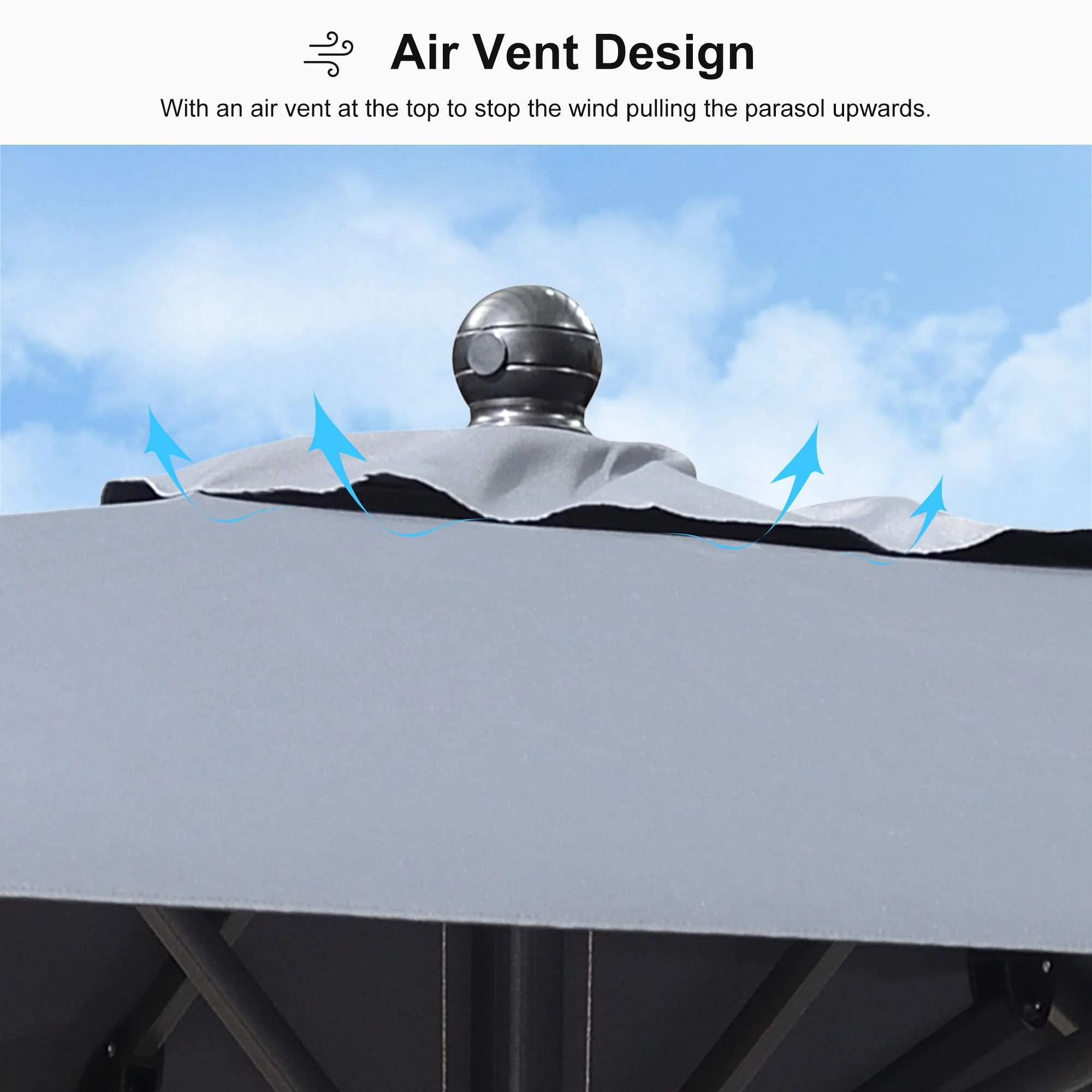 PURPLE LEAF Aluminum Market Patio Umbrella Commercial Outdoor Garden Umbrella - Image 21