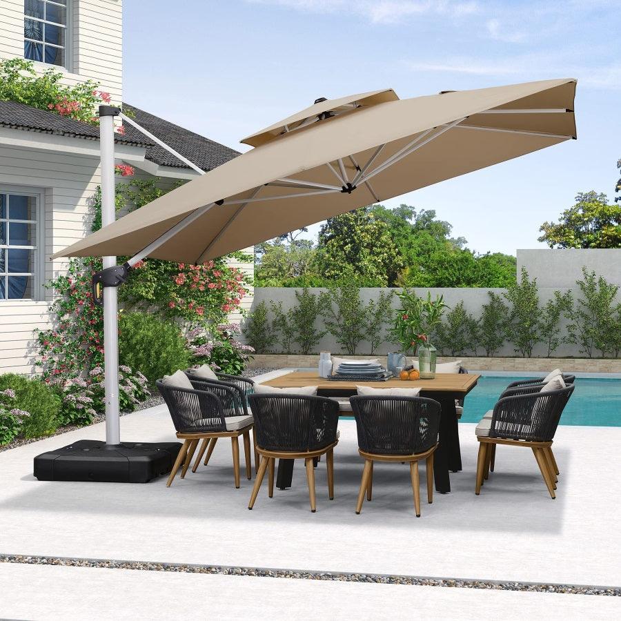 PURPLE LEAF Outdoor Windproof Umbrella, Square Cantilever Umbrella Outside Patio - Image 76