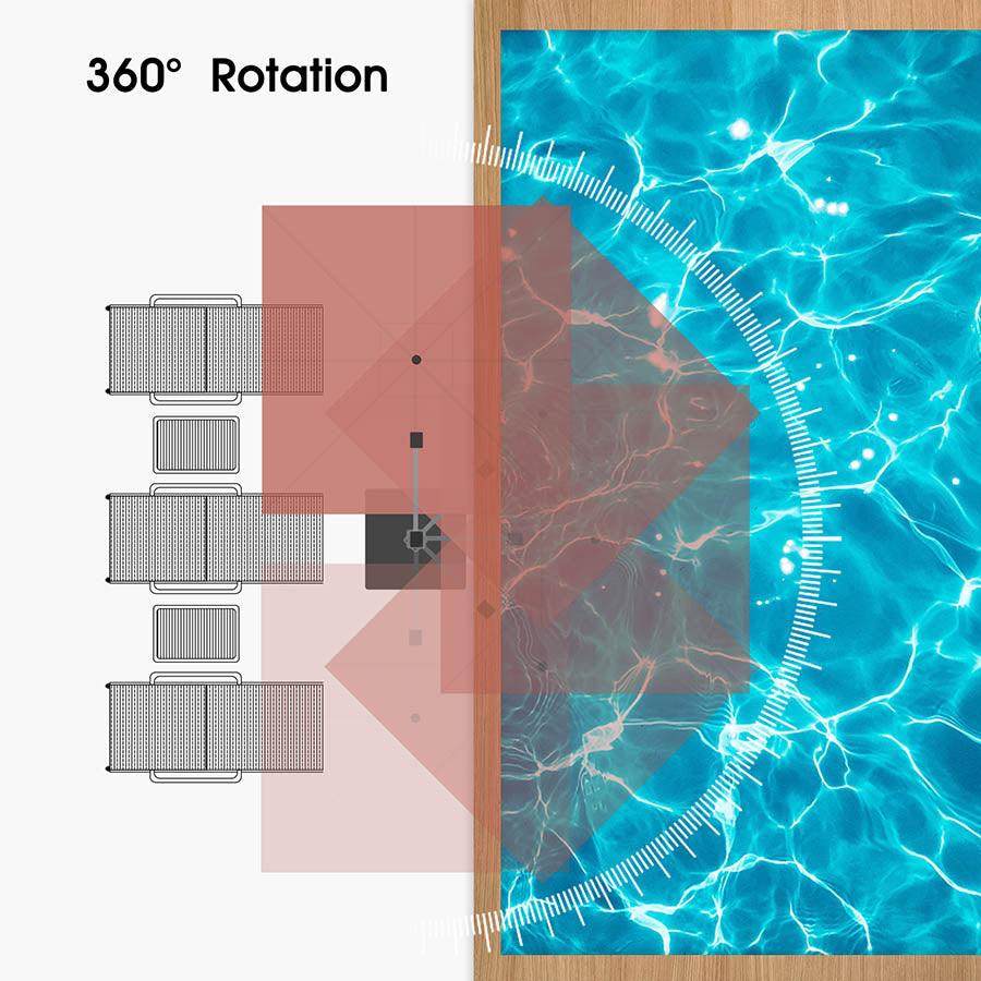 PURPLE LEAF Outdoor Windproof Umbrella, Square Cantilever Umbrella Outside Patio - Image 96