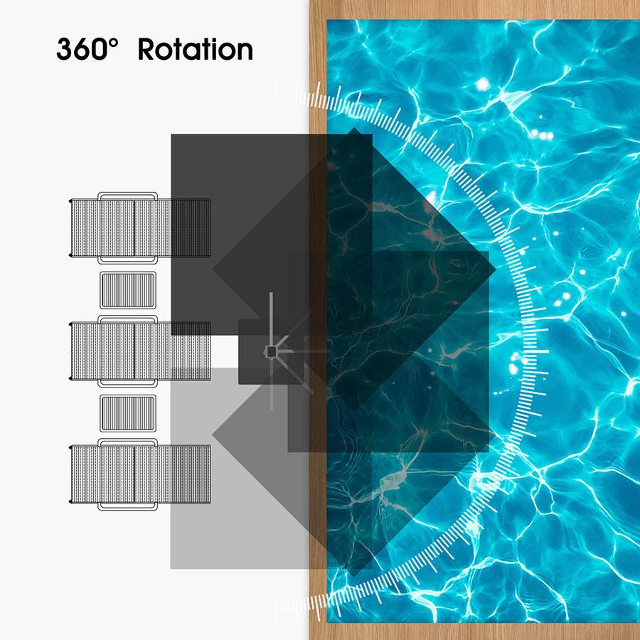 PURPLE LEAF Outdoor Windproof Umbrella, Square Cantilever Umbrella Outside Patio - Image 98