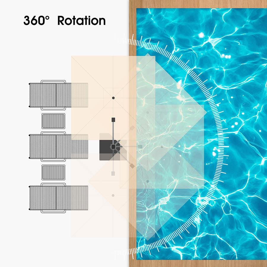 PURPLE LEAF Outdoor Windproof Umbrella, Square Cantilever Umbrella Outside Patio - Image 99