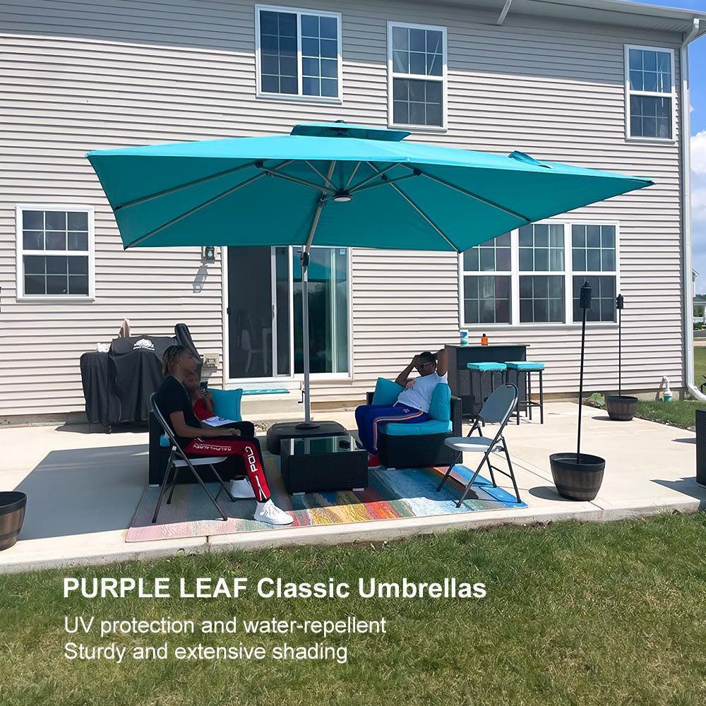 PURPLE LEAF Outdoor Windproof Umbrella, Square Cantilever Umbrella Outside Patio - Image 128