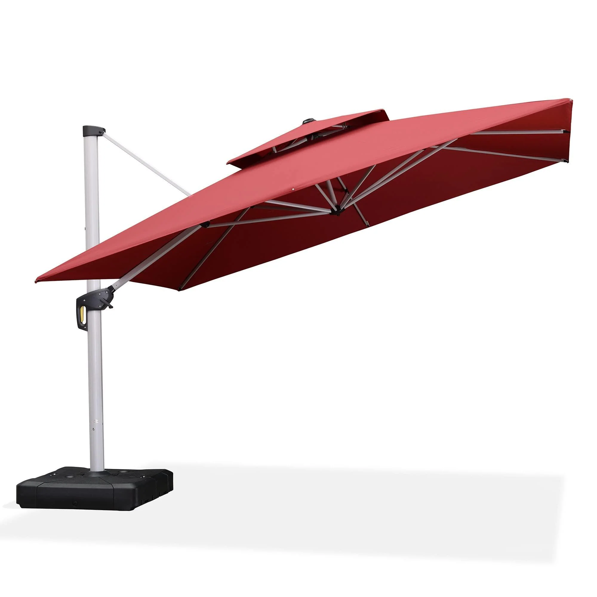 PURPLE LEAF Outdoor Windproof Umbrella, Square Cantilever Umbrella Outside Patio - Image 26