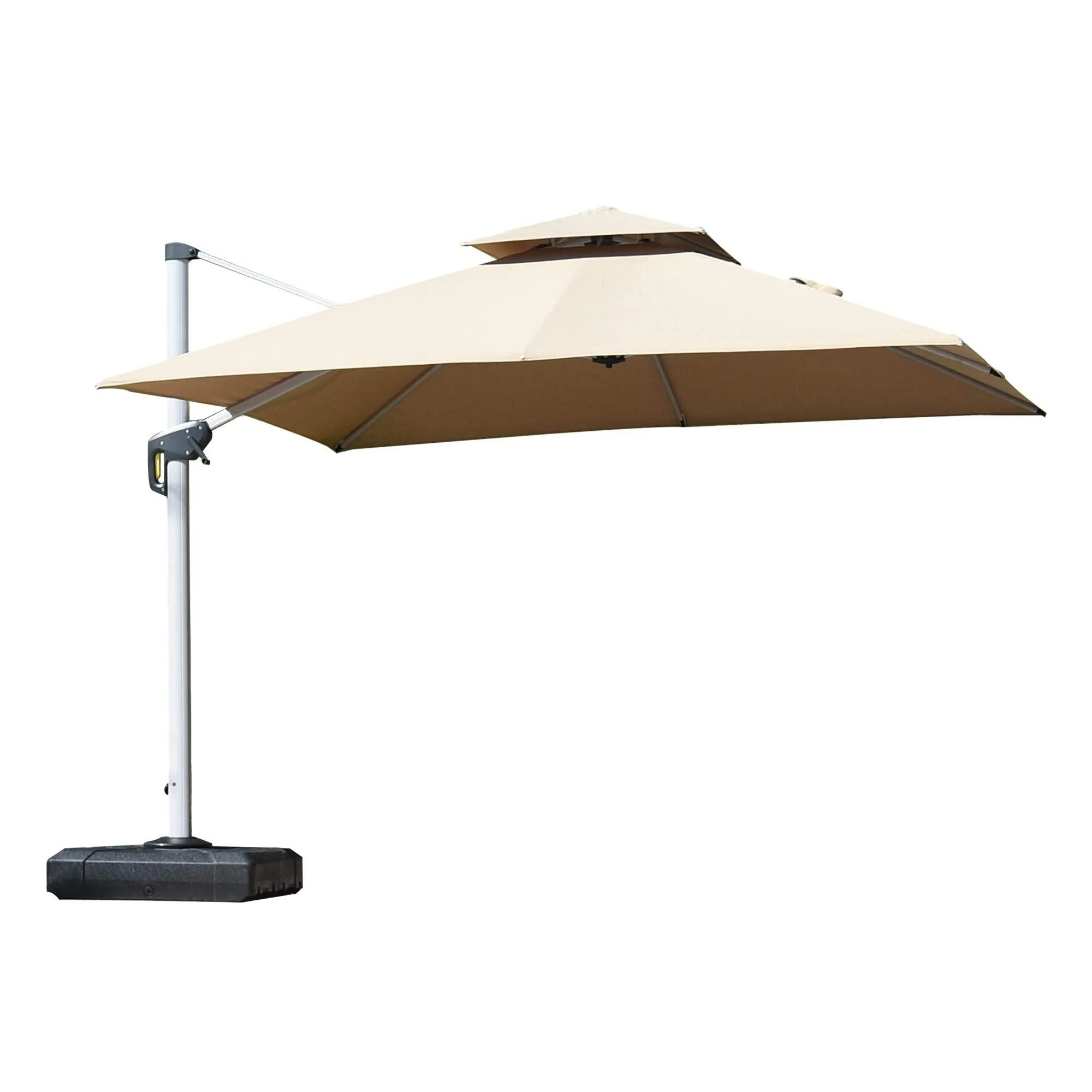 PURPLE LEAF Outdoor Windproof Umbrella, Square Cantilever Umbrella Outside Patio - Image 30