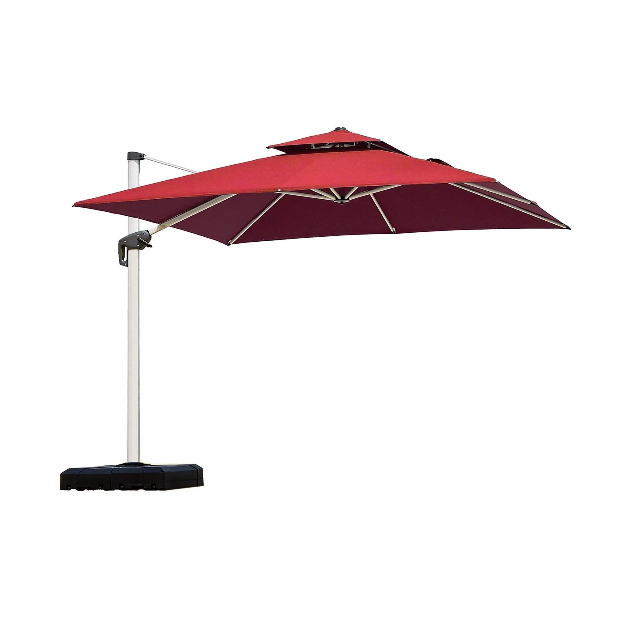 PURPLE LEAF Outdoor Windproof Umbrella, Square Cantilever Umbrella Outside Patio - Image 32