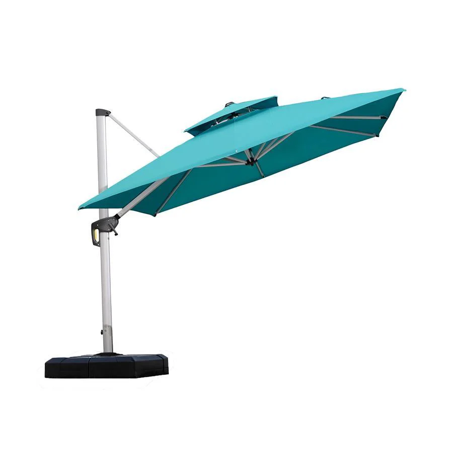 PURPLE LEAF Outdoor Windproof Umbrella, Square Cantilever Umbrella Outside Patio - Image 47
