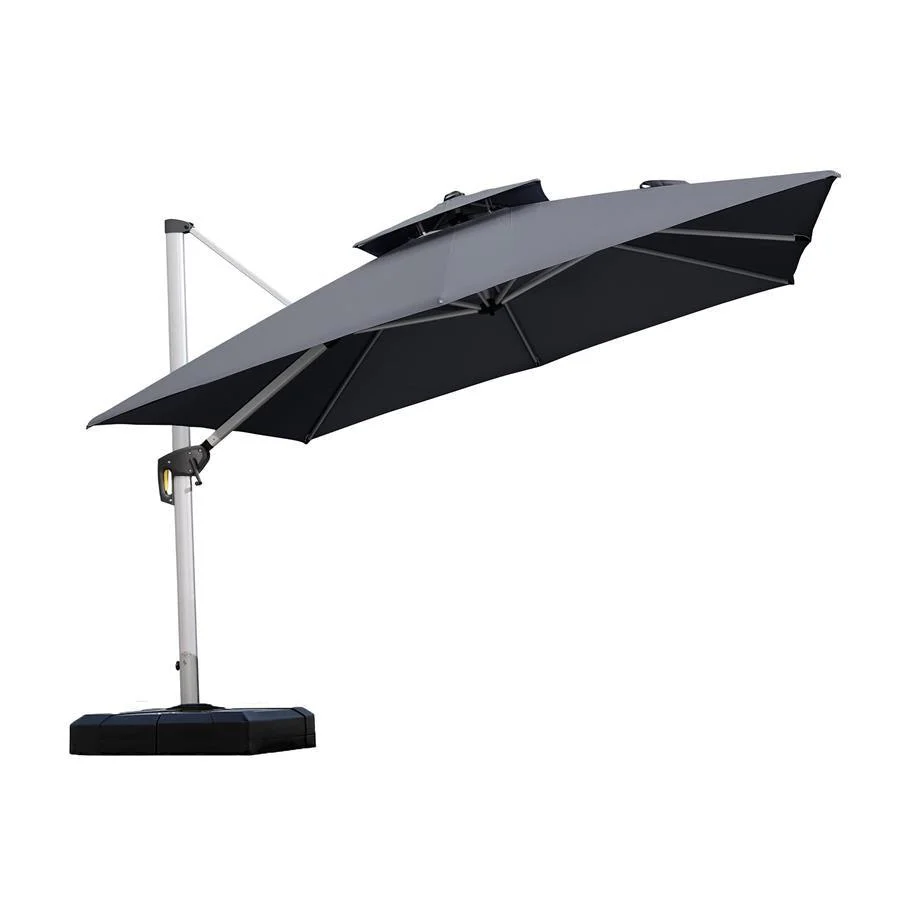 PURPLE LEAF Outdoor Windproof Umbrella, Square Cantilever Umbrella Outside Patio - Image 51