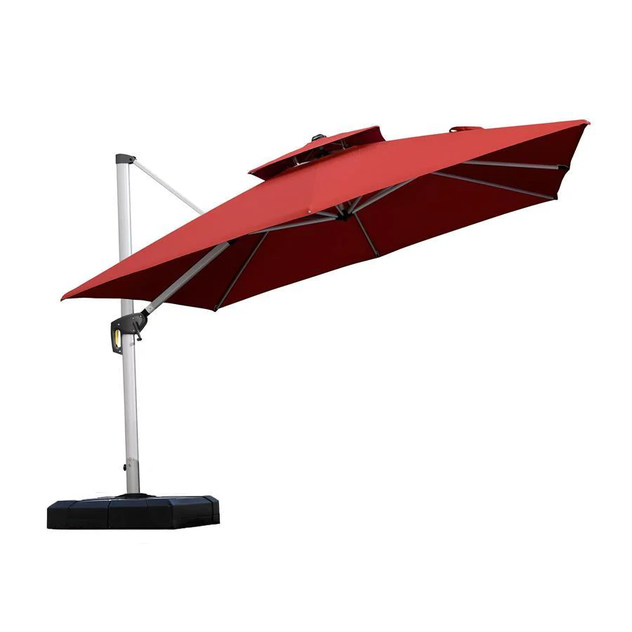 PURPLE LEAF Outdoor Windproof Umbrella, Square Cantilever Umbrella Outside Patio - Image 52