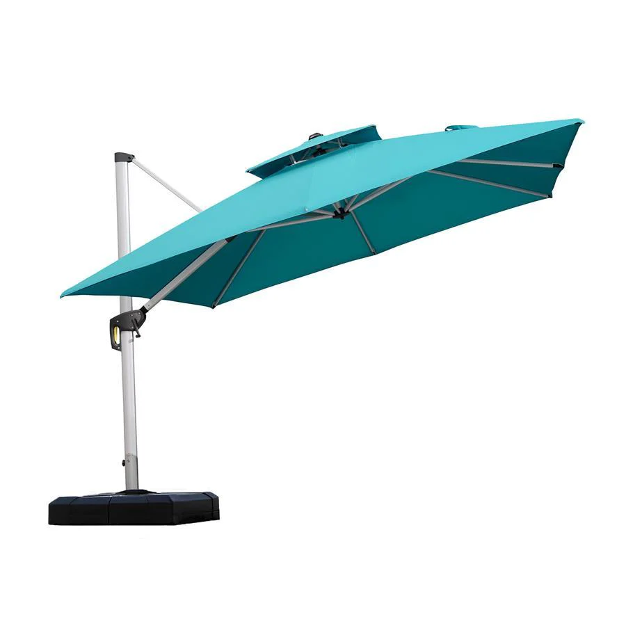PURPLE LEAF Outdoor Windproof Umbrella, Square Cantilever Umbrella Outside Patio - Image 54