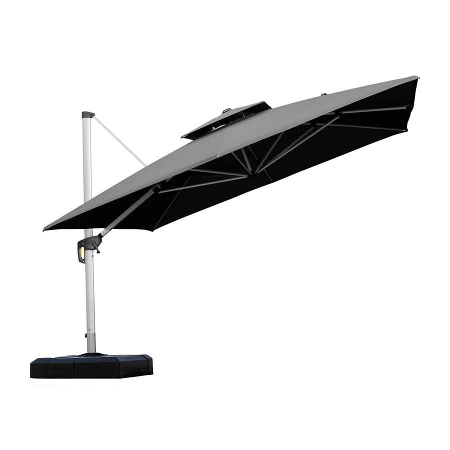 PURPLE LEAF Outdoor Windproof Umbrella, Square Cantilever Umbrella Outside Patio - Image 57