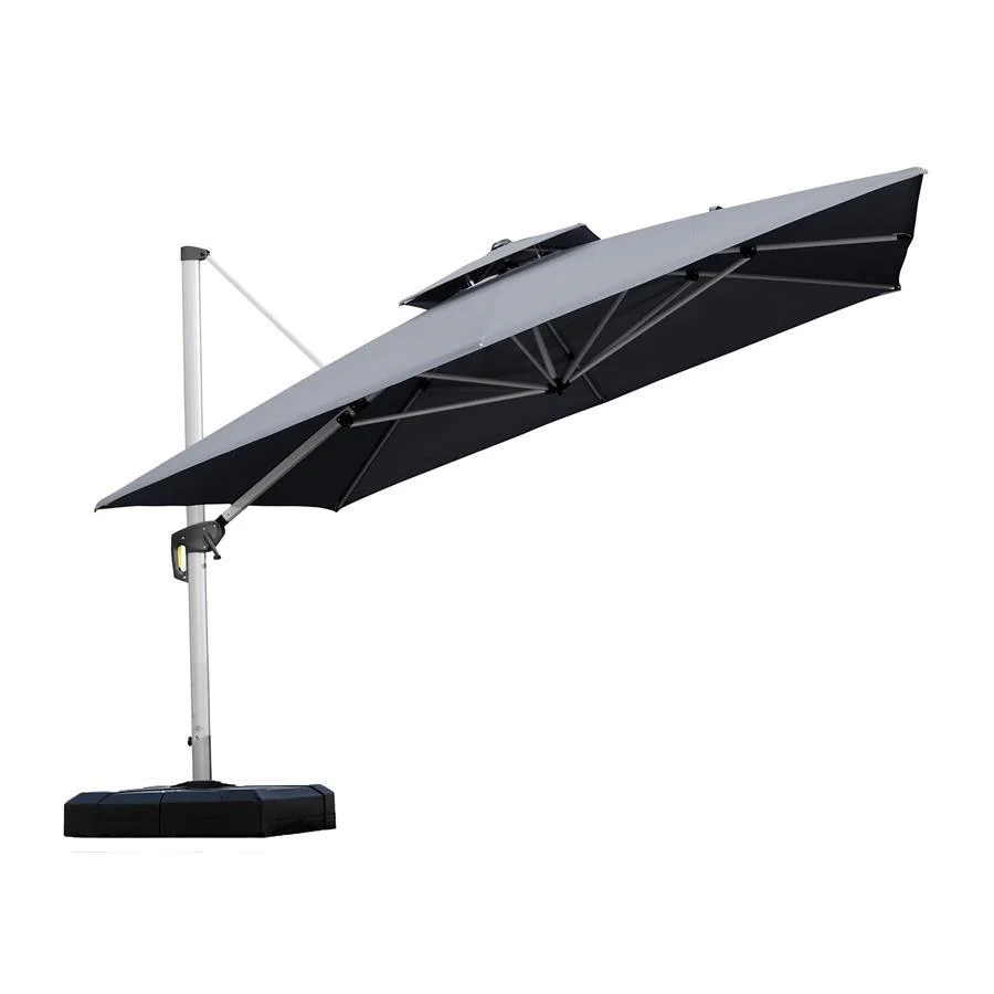 PURPLE LEAF Outdoor Windproof Umbrella, Square Cantilever Umbrella Outside Patio - Image 58