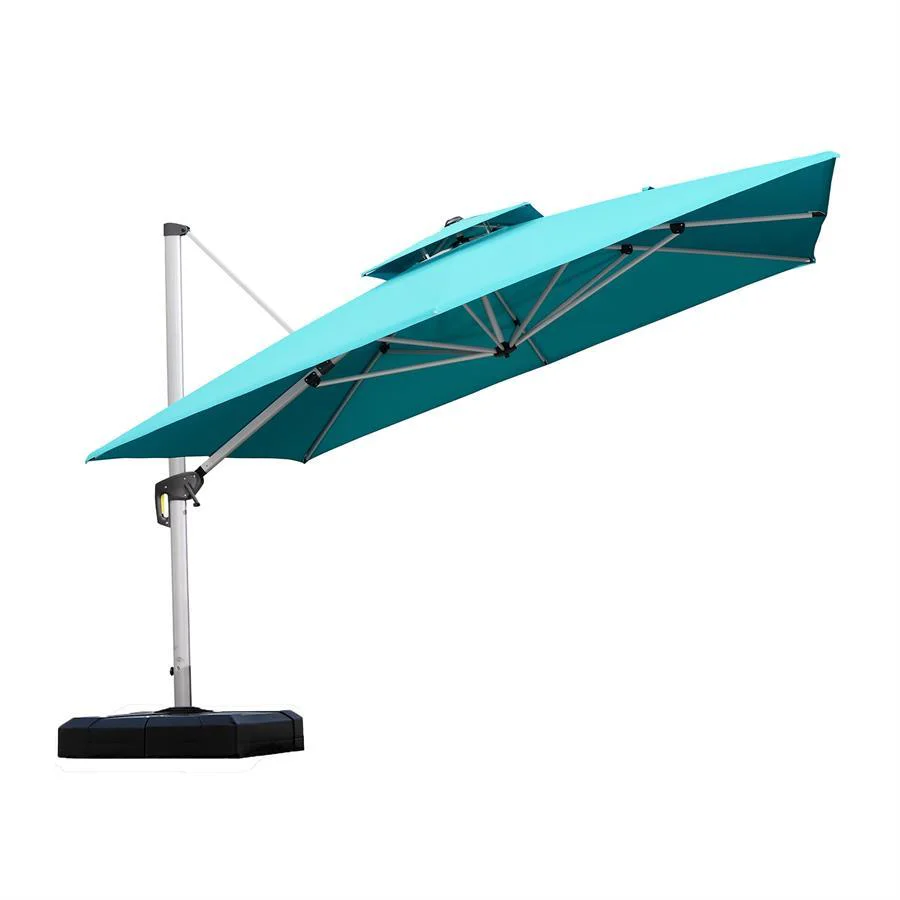 PURPLE LEAF Outdoor Windproof Umbrella, Square Cantilever Umbrella Outside Patio - Image 60