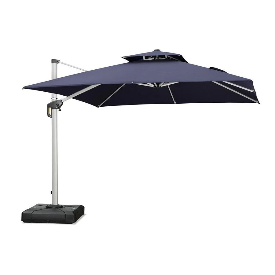 PURPLE LEAF Outdoor Windproof Umbrella, Square Cantilever Umbrella Outside Patio - Image 61