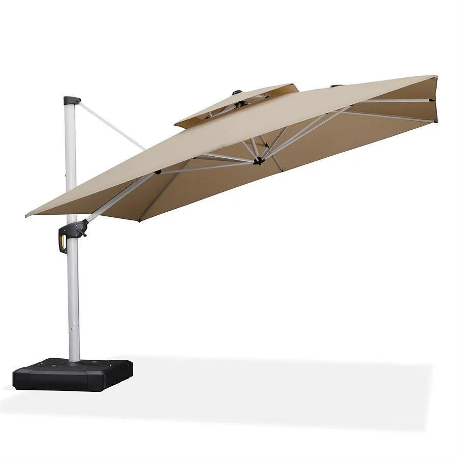 PURPLE LEAF Outdoor Windproof Umbrella, Square Cantilever Umbrella Outside Patio - Image 63