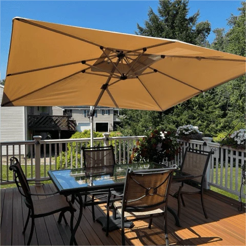 PURPLE LEAF Large Rectangular Porch Umbrella Outside Cantilever Patio Yard Umbrella - Image 93