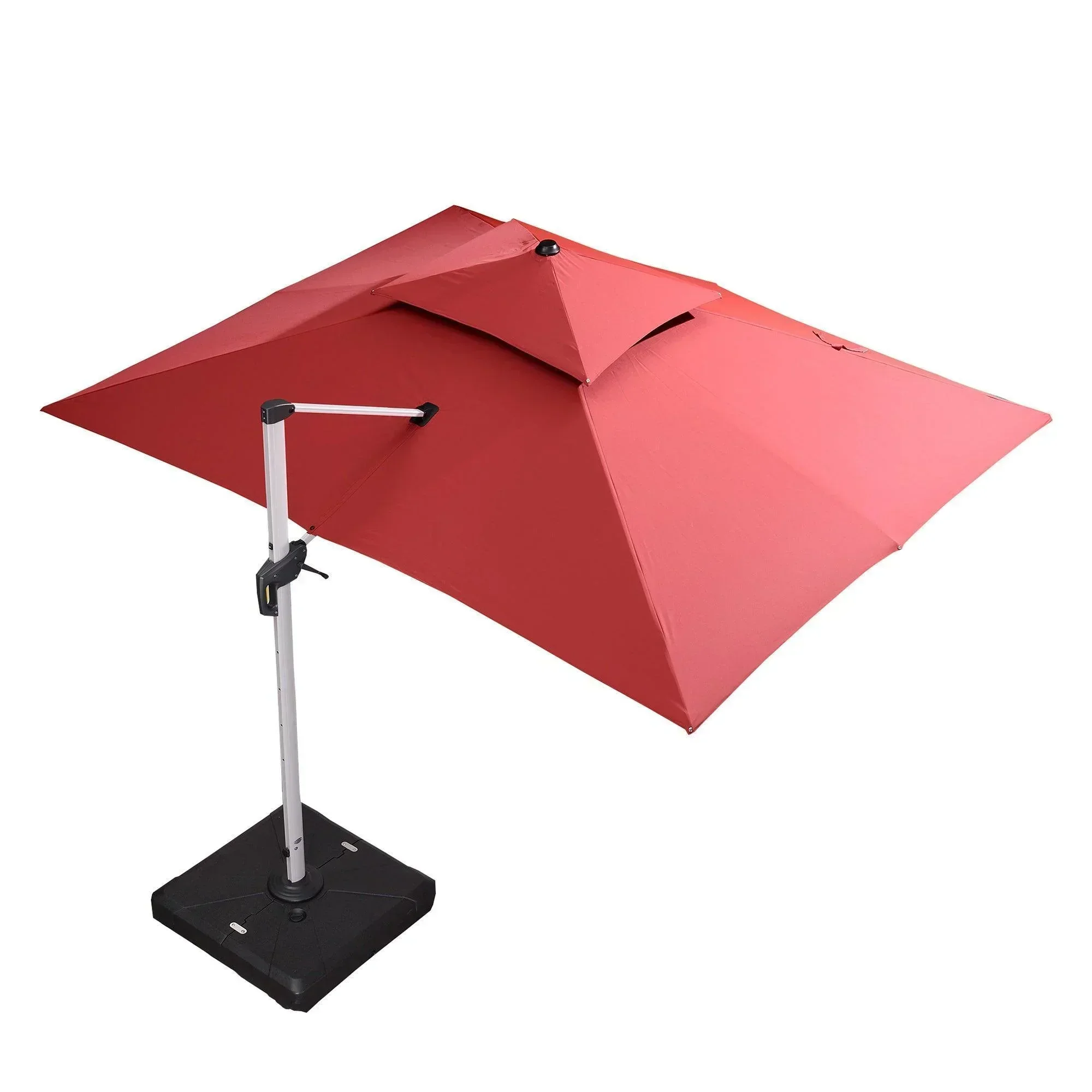PURPLE LEAF Large Rectangular Porch Umbrella Outside Cantilever Patio Yard Umbrella - Image 100