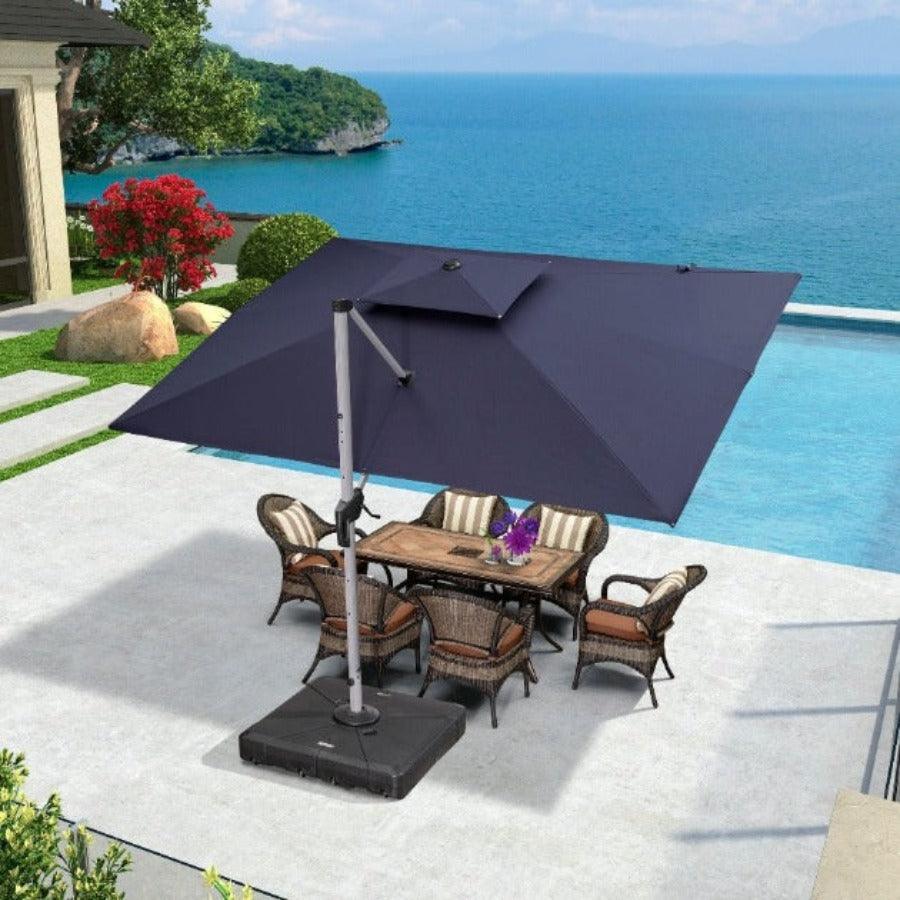 PURPLE LEAF Large Rectangular Porch Umbrella Outside Cantilever Patio Yard Umbrella - Image 15
